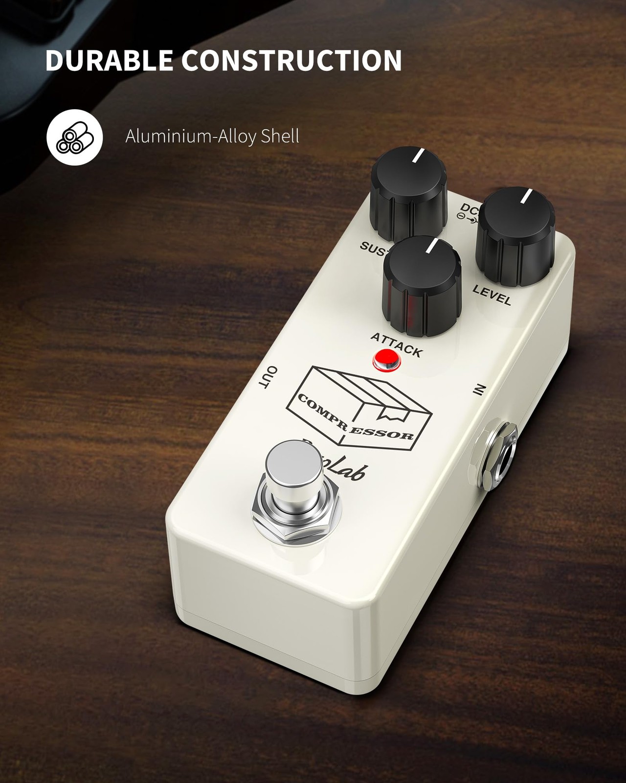 Pogolab Compressor Pedal, Guitar Pedal Compressor, Mini