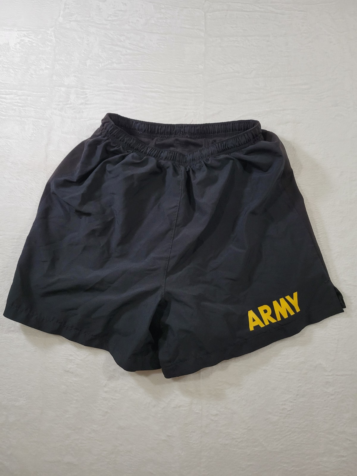Men's APFU Shorts Army Black and Gold PT Physical Fitness Shorts Trunks Small