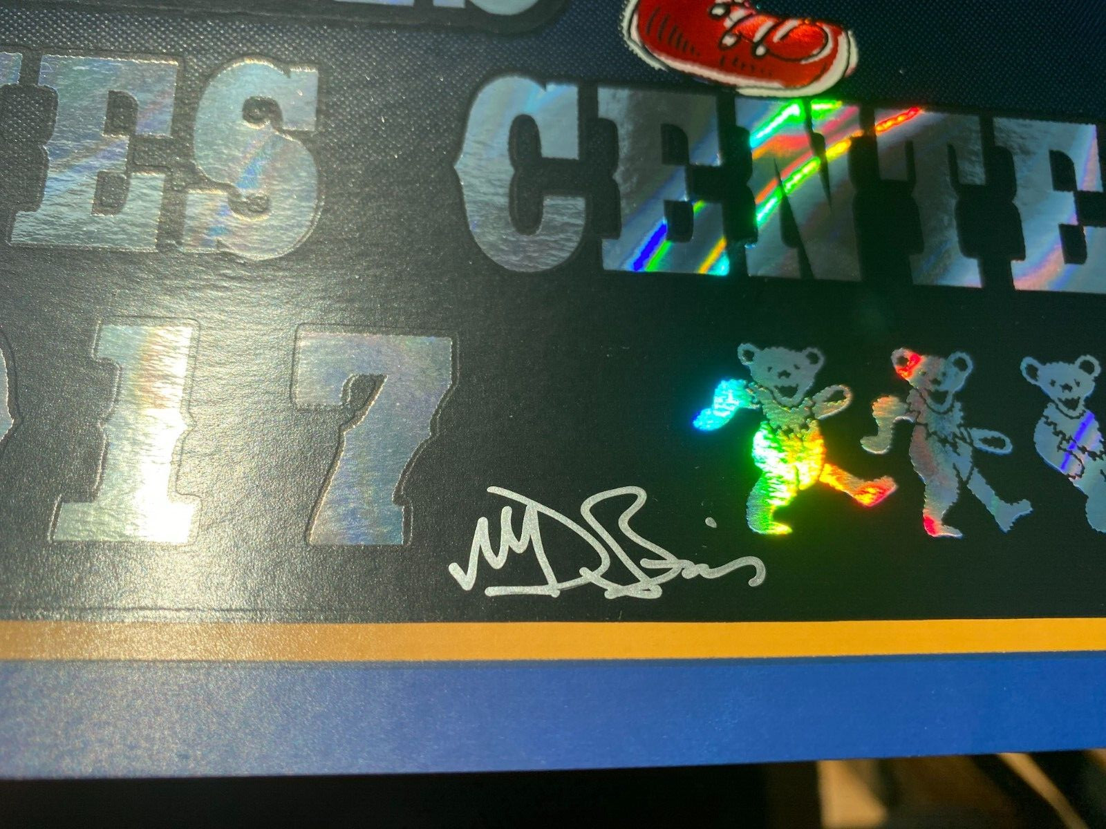 OFFICIAL Dead & Company Dallas TX 2017 RAINBOW FOIL Show Poster SIGNED S/N #/910