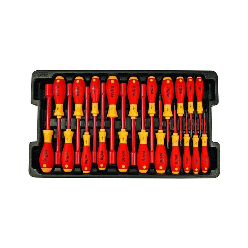 Wiha Tools 32800 Insulated Rolling Tool Case, 80 Piece