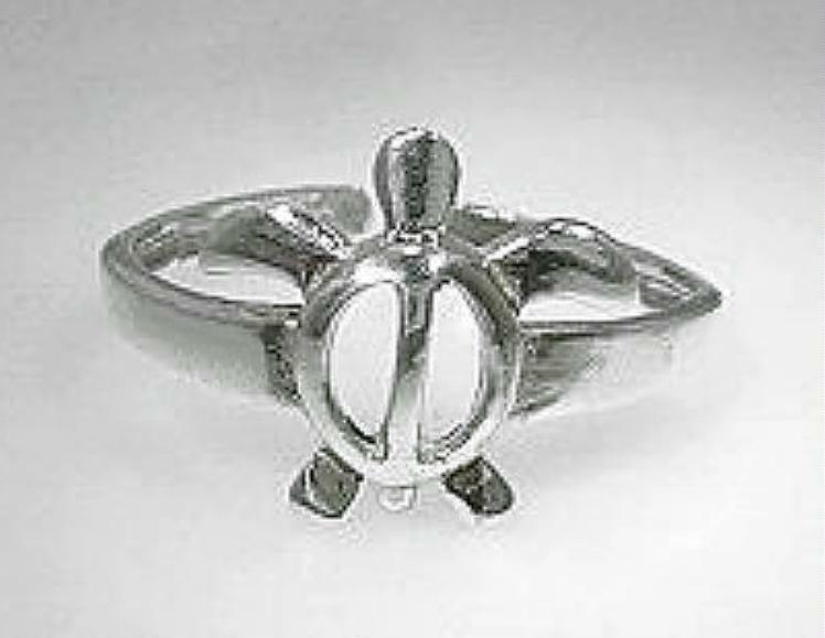 11mm Rhodium Plated 925 STER Silver Hawaiian Petroglyph Honu Sea Turtle Toe Ring