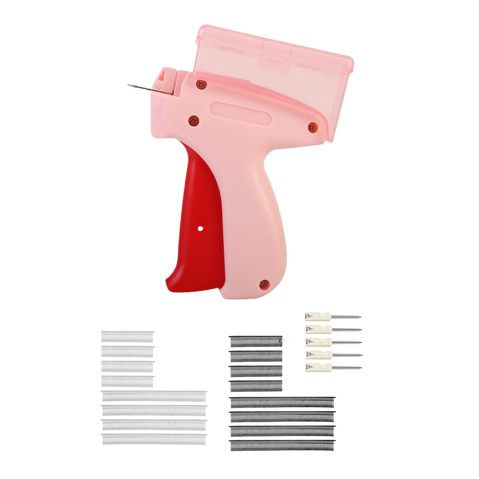 Sewing Gun Pink Effortless Operation Smooth Fabric Fixing Includes Glue Needles