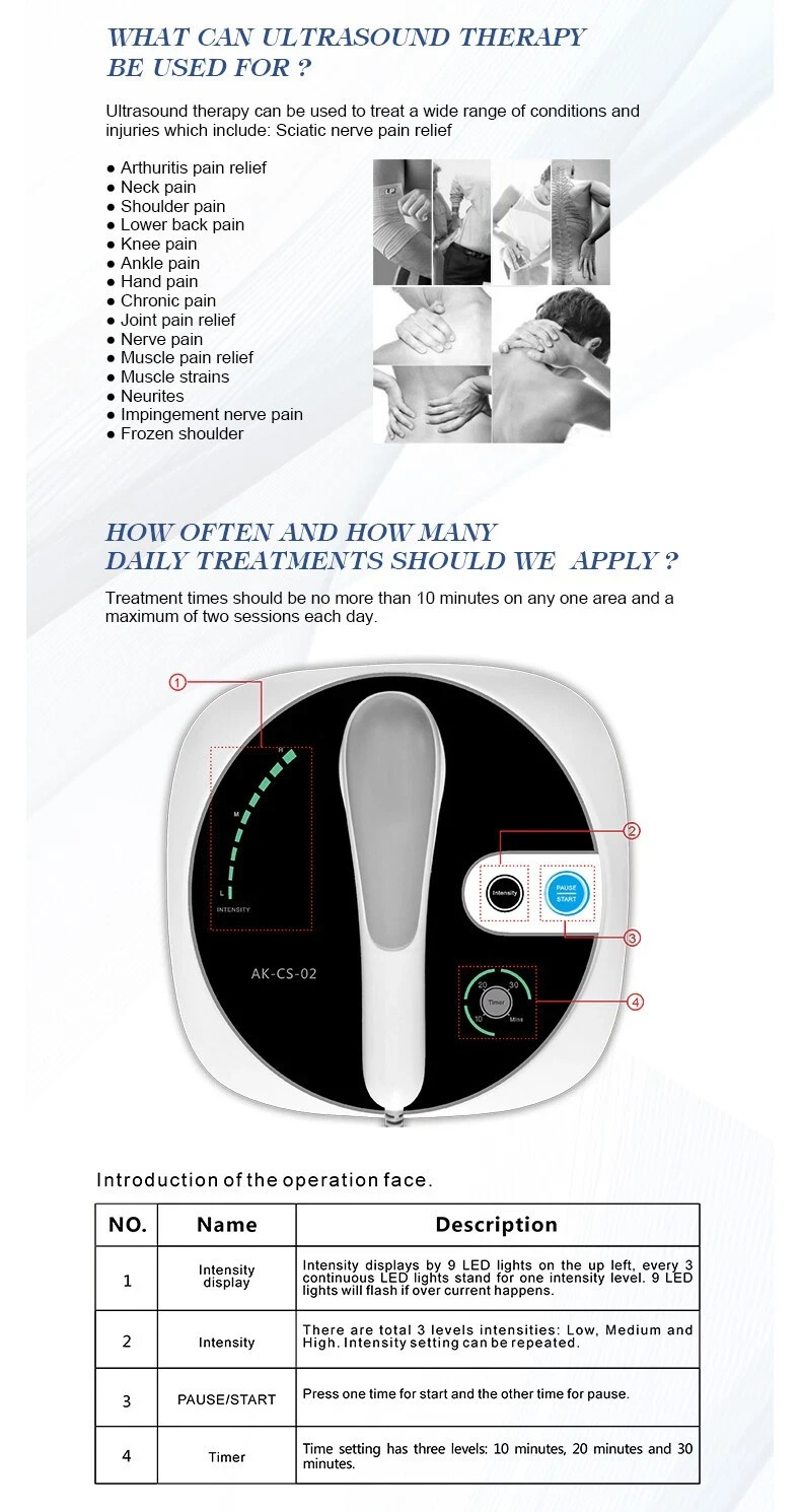 Ultrasonic Physiotherapy Instrument AK-CS-02