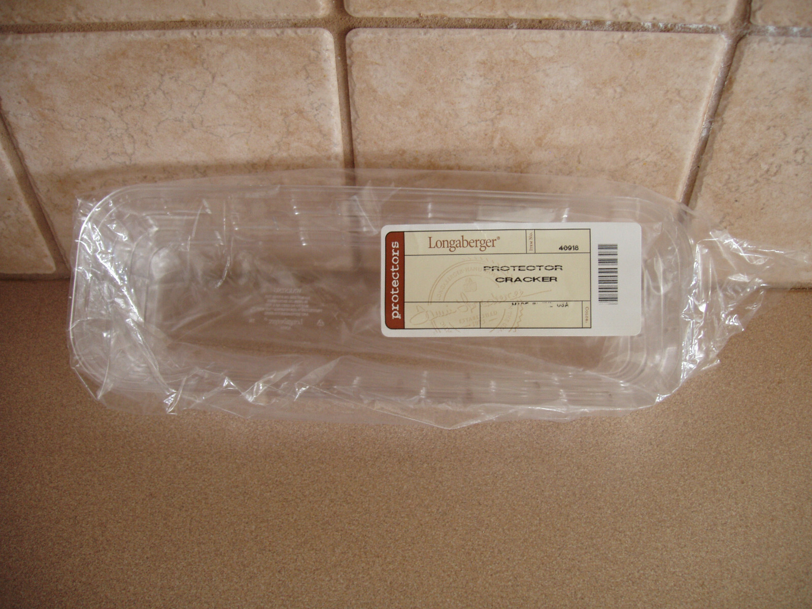 LONGABERGER HARD PLASTIC CRACKER BASKET PROTECTOR ONLY NEW IN PKG FREE SHIPPING