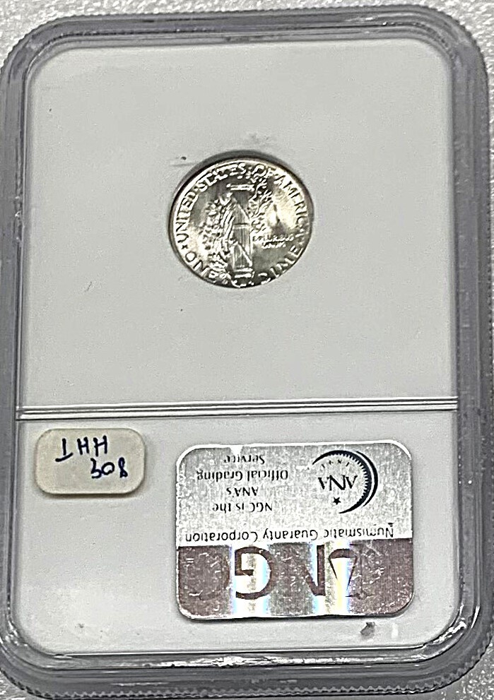 1942 D Mercury Silver Dime NGC MS66FB
