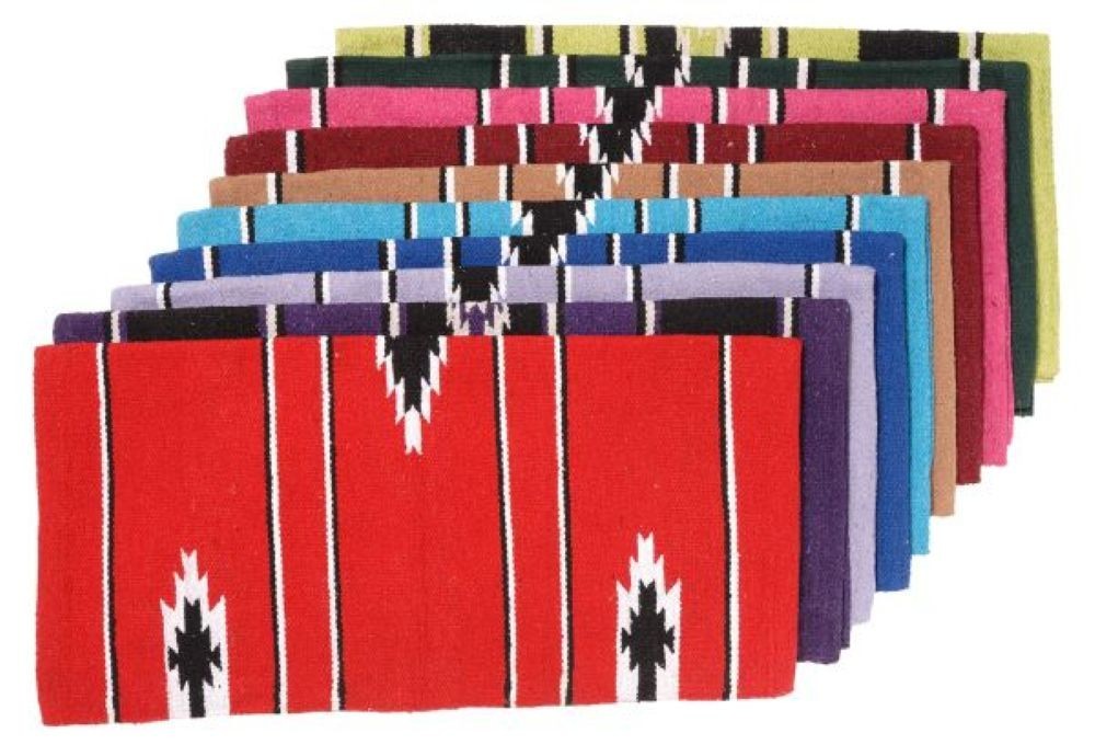 Tough-1 Acrylic Blend SIERRA NAVAJO SADDLE BLANKET 30"x30" in 10 COLORS! Horse