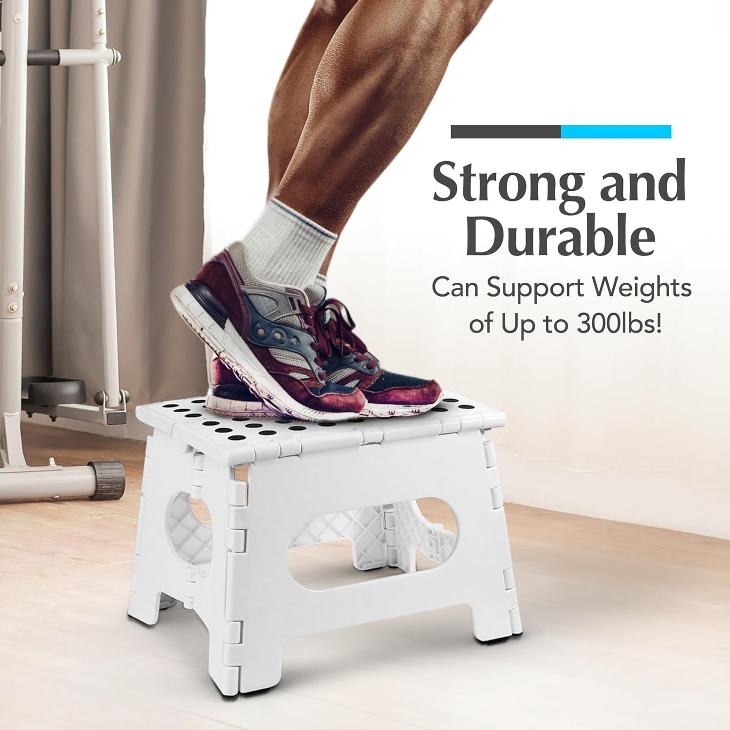 Versatile 9-Inch Folding Step Stool - Perfect for Kitchen, Bathroom, and More