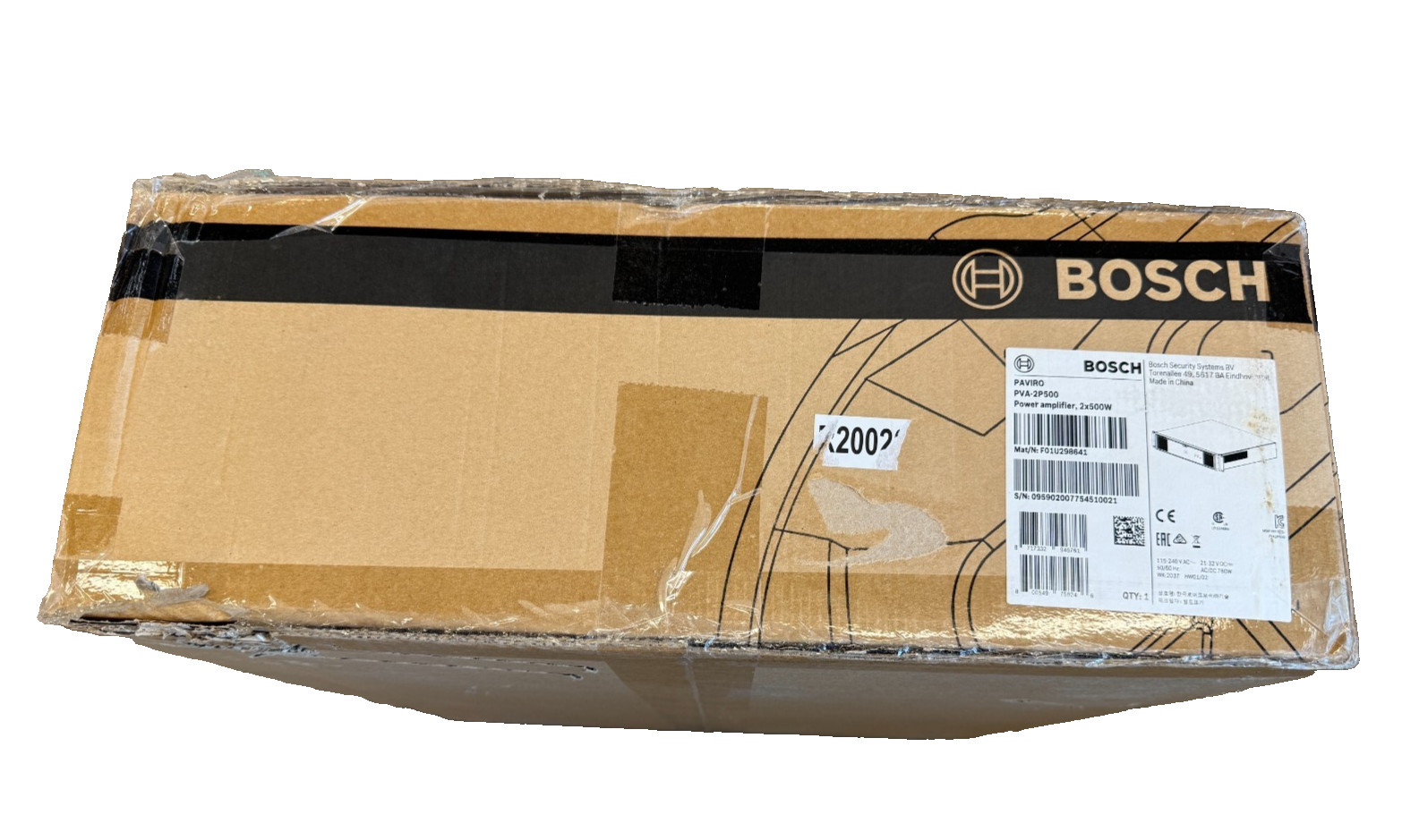 BOSCH PVA-2P500 2x500W class-D power amplifier (70V/100V)