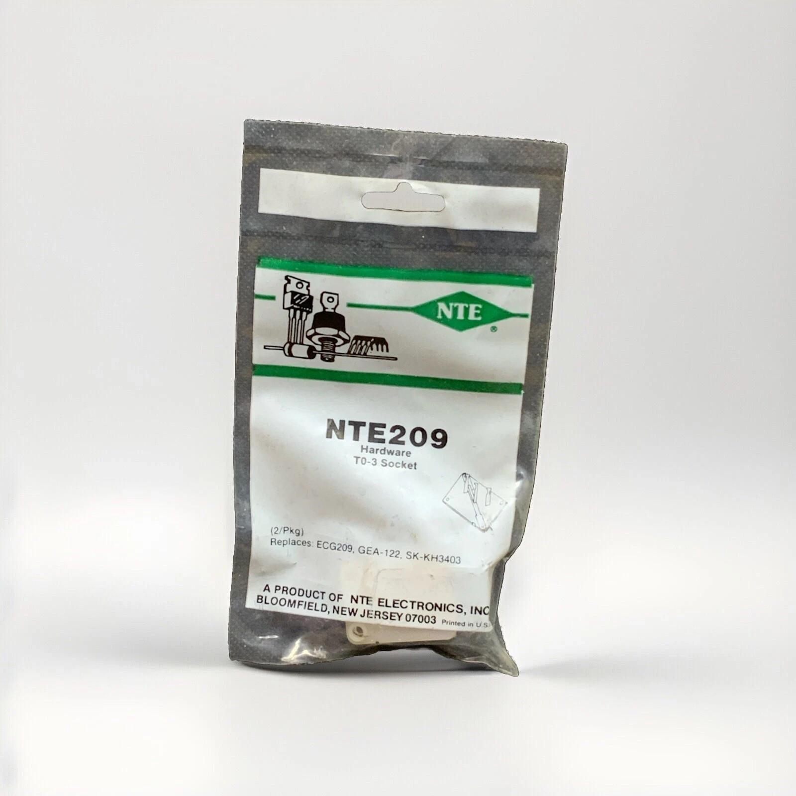 NTE209 Hardware T0-3 Socket 2 Pack ECG209 GEA-122 SK-KH3403