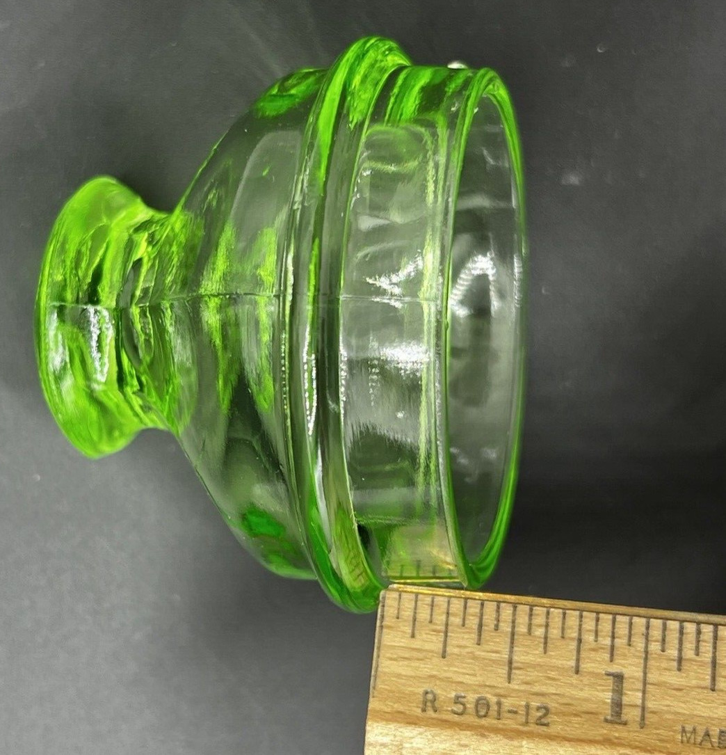 Percolator Pot Knob Replacement Green Vaseline Glass Depression