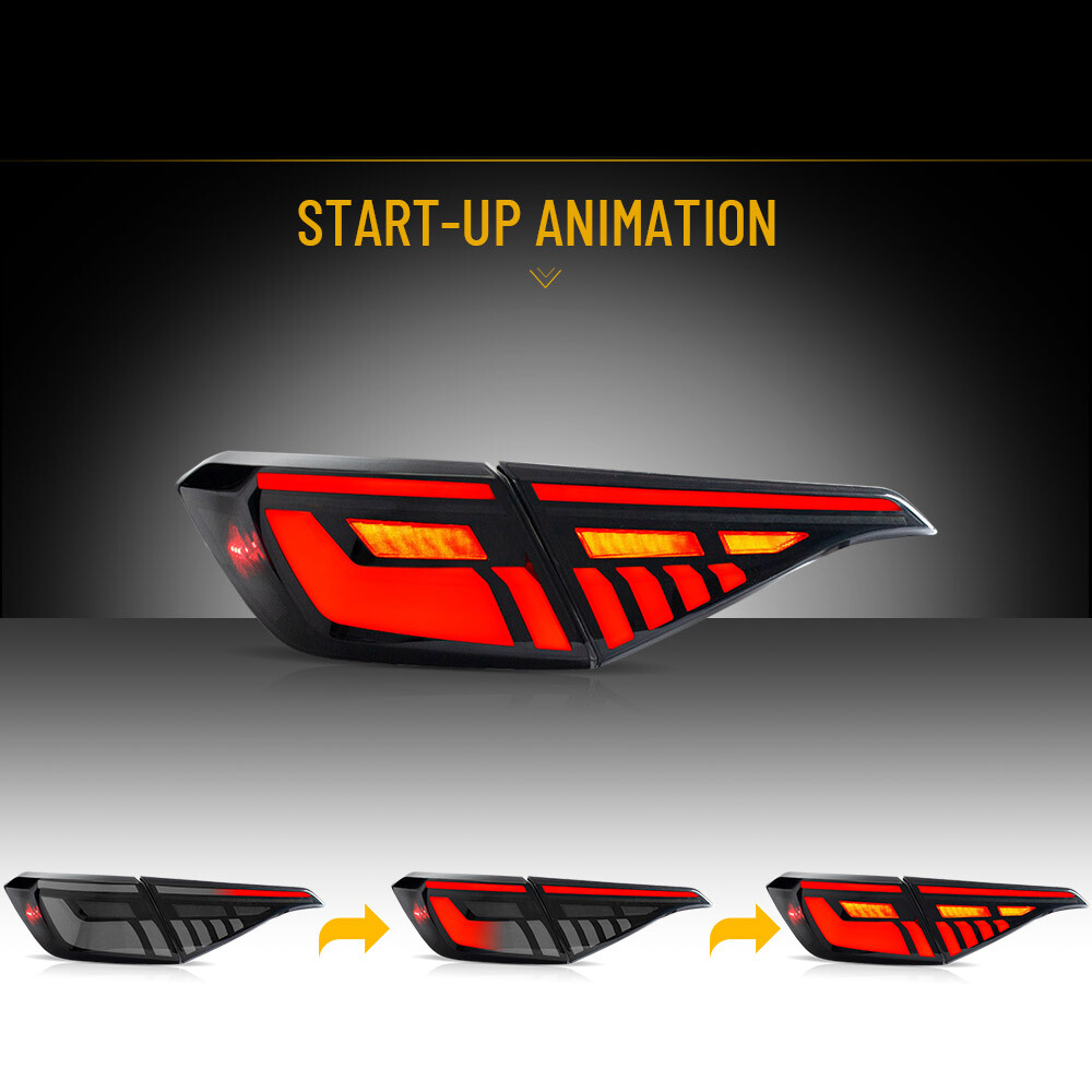 V2 Demon Eye Tail Lights for Honda Civic Sedan 2022-2025 11th Gen Smoked/White