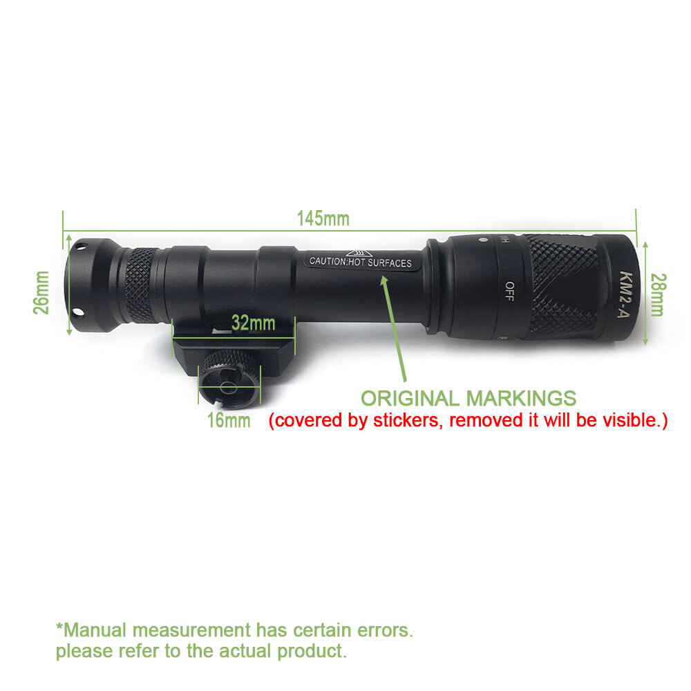 Tactical M600 IR Weapon light LED Flashlight with Pressure Switch M600V-IR US