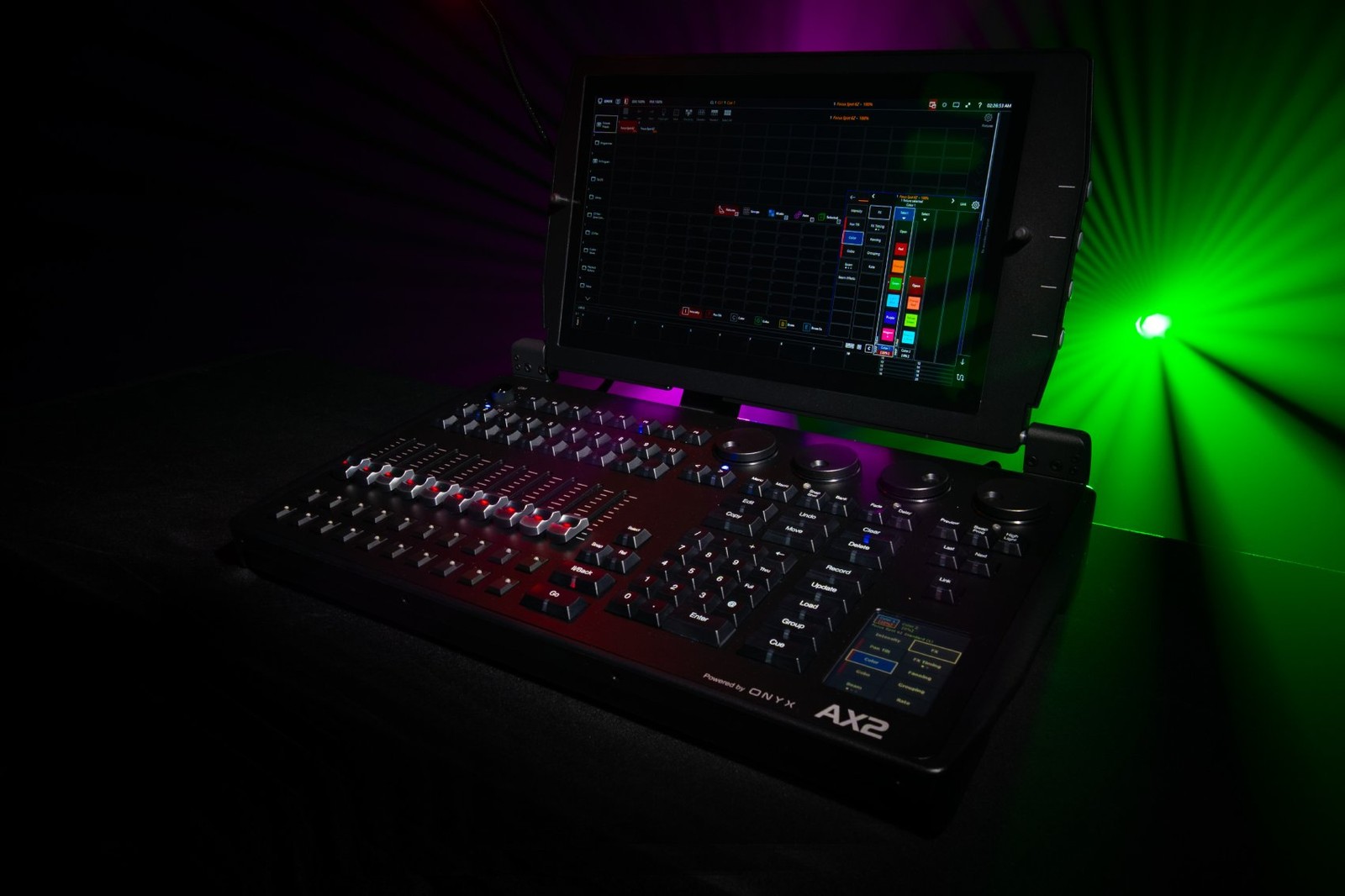 American DJ AX2 Lighting Controller Powered by ONYX Obsidian Control Systems ADJ