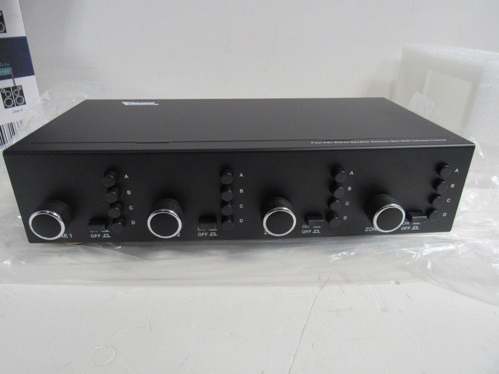 VANCO SS4V four pair Stereo Speaker Selector New In Open Box
