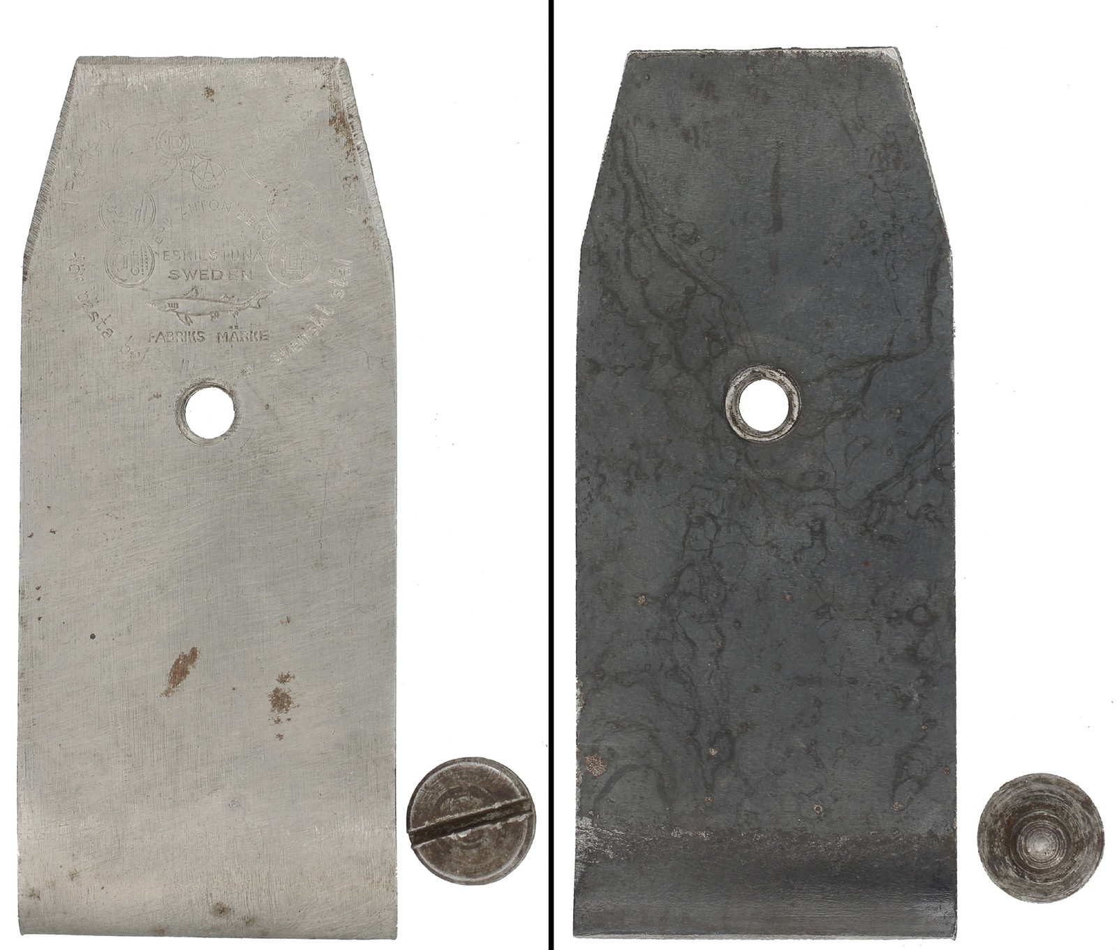 Original Chip Breaker for E.A. Berg 1 1/2 Inch Plane Iron - mjdtoolparts
