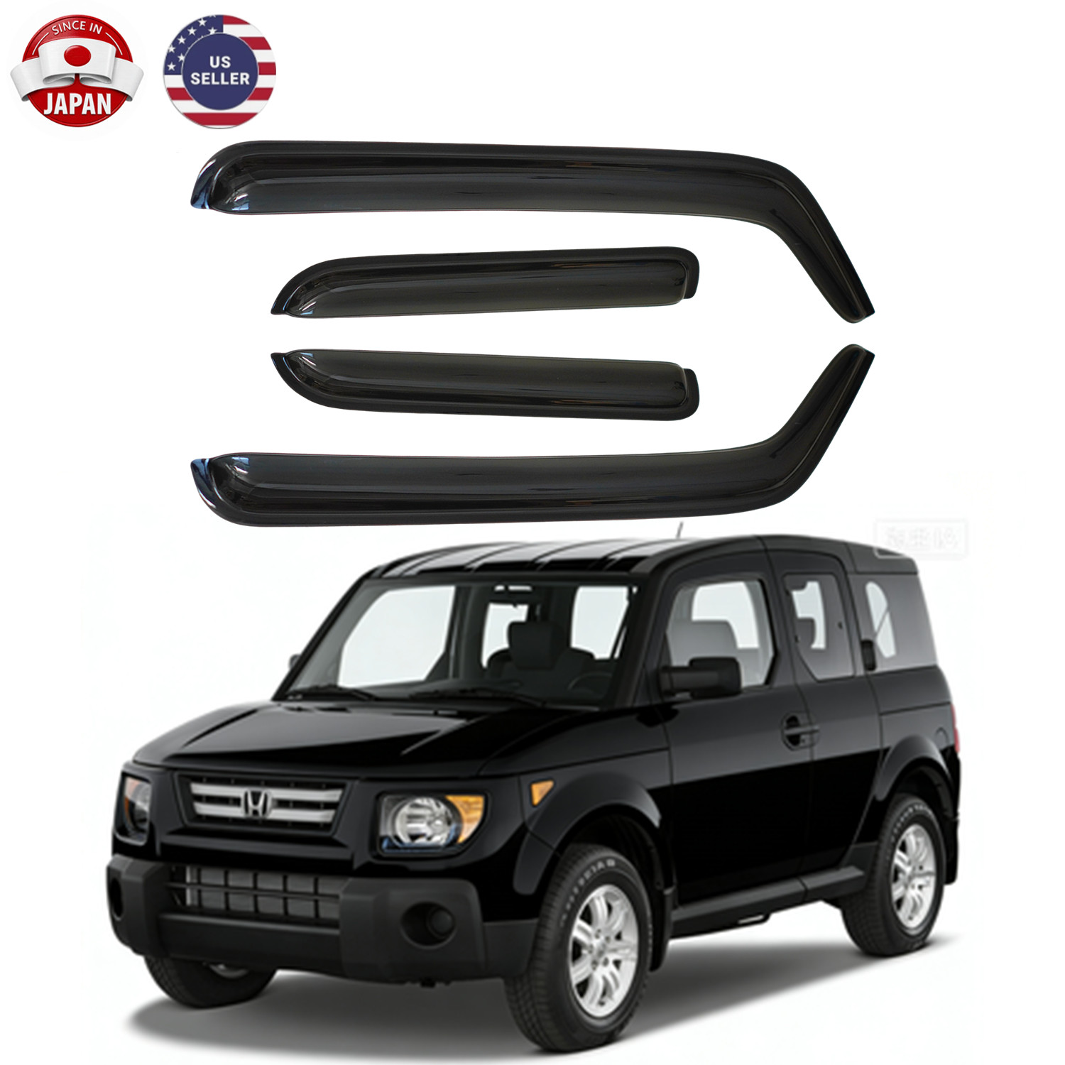 4X For Honda Element 2003-2011 Window Visors Rain Guards Deflector US