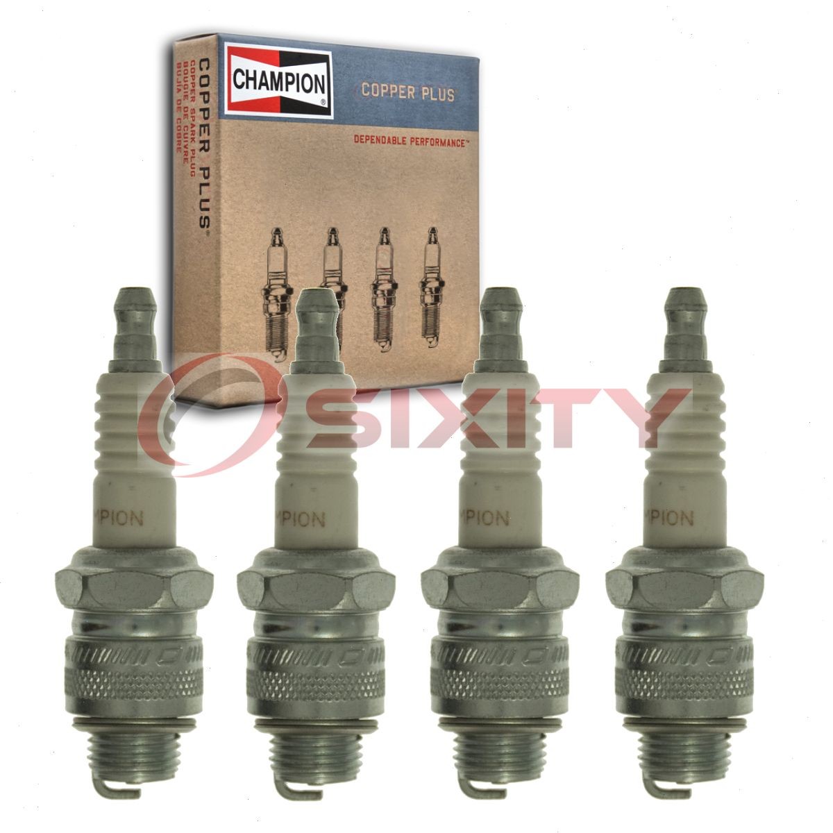 4 pc Champion Copper Plus Spark Plugs for 1956-1964 Jeep Utility Wagon 2.2L ss