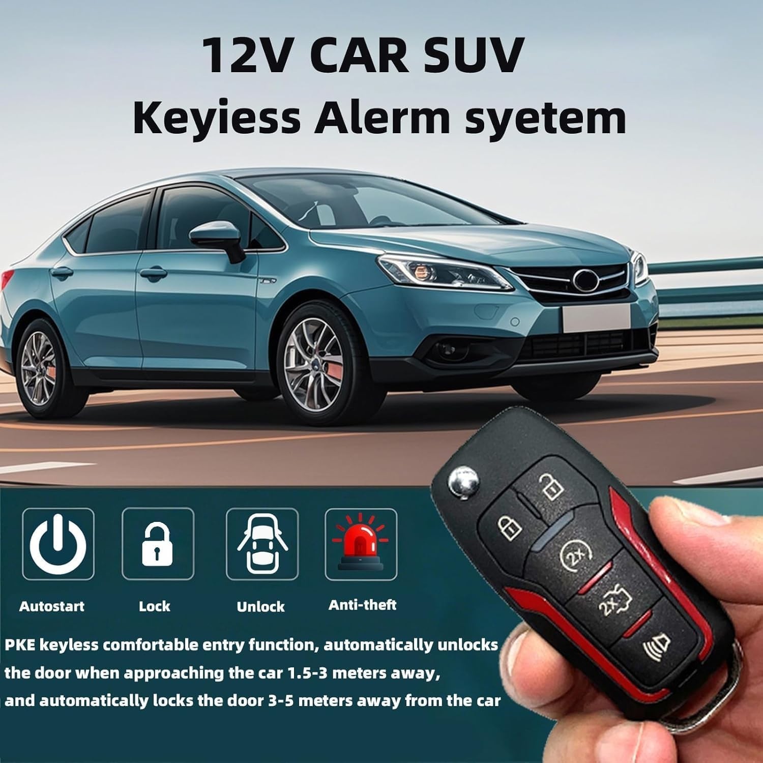 Keyless Entry & Remote Start System with Alarm for Ultimate Vehicle Security