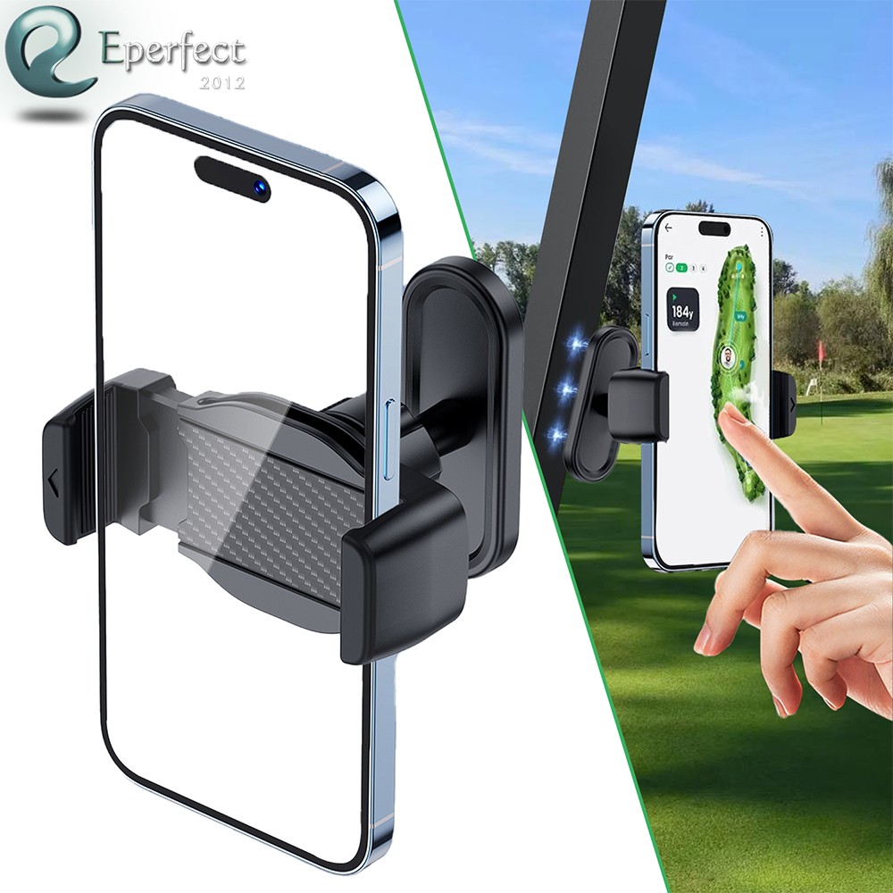 Magnetic Phone Holder for Golf Cart 360° Rotation Mount Stand for iPhone Samsung