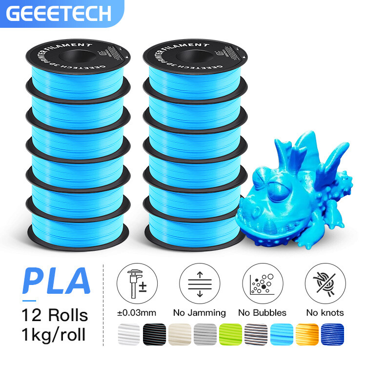 Geeetech PLA PETG Silk PLA Filament 1.75mm 3D Printer 12rolls 8 rolls from USA