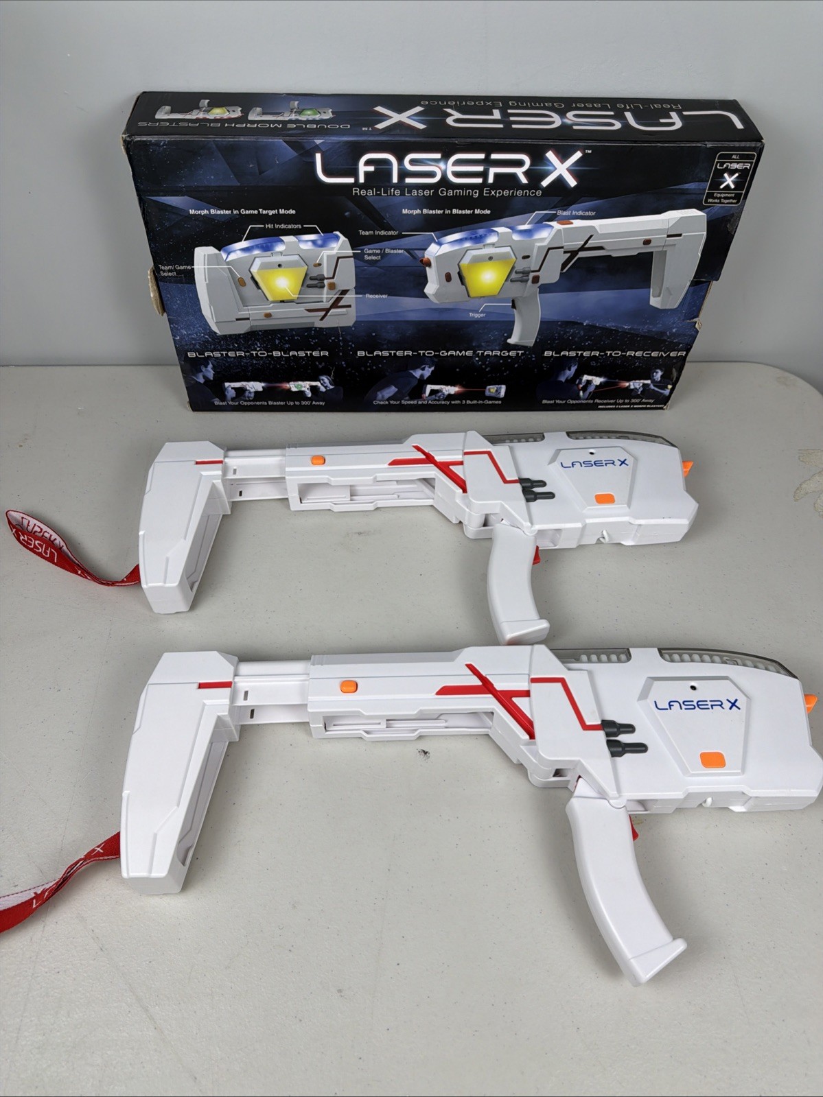 Laser X Double Morph Blasters Laser Tag Set - 88042 TESTED & WORKING