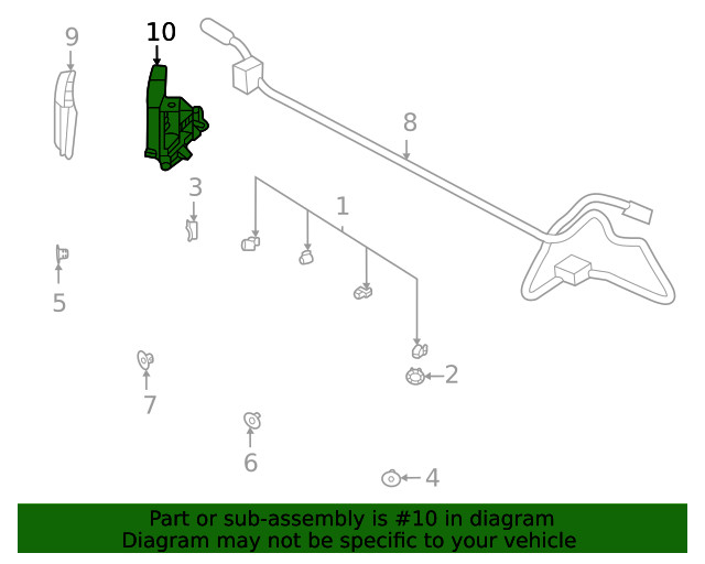 Genuine Ford Blind Spot Detection System Warning Sensor Bracket M2DZ14D189E