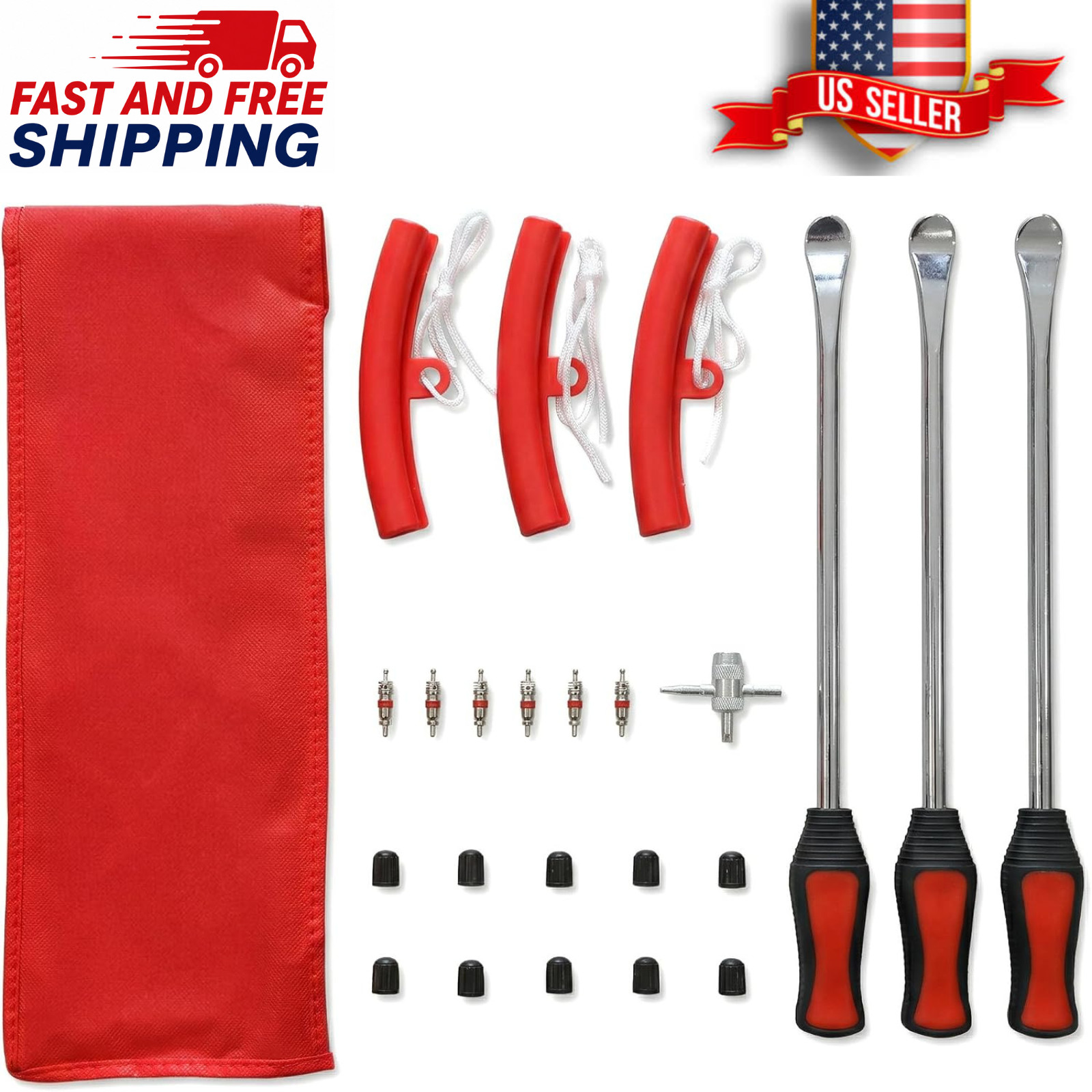 11.5" Tire Spoon Kit, 24pcs Tire Changing Tool for Motorcycle Dirt Bike Lawn Tra