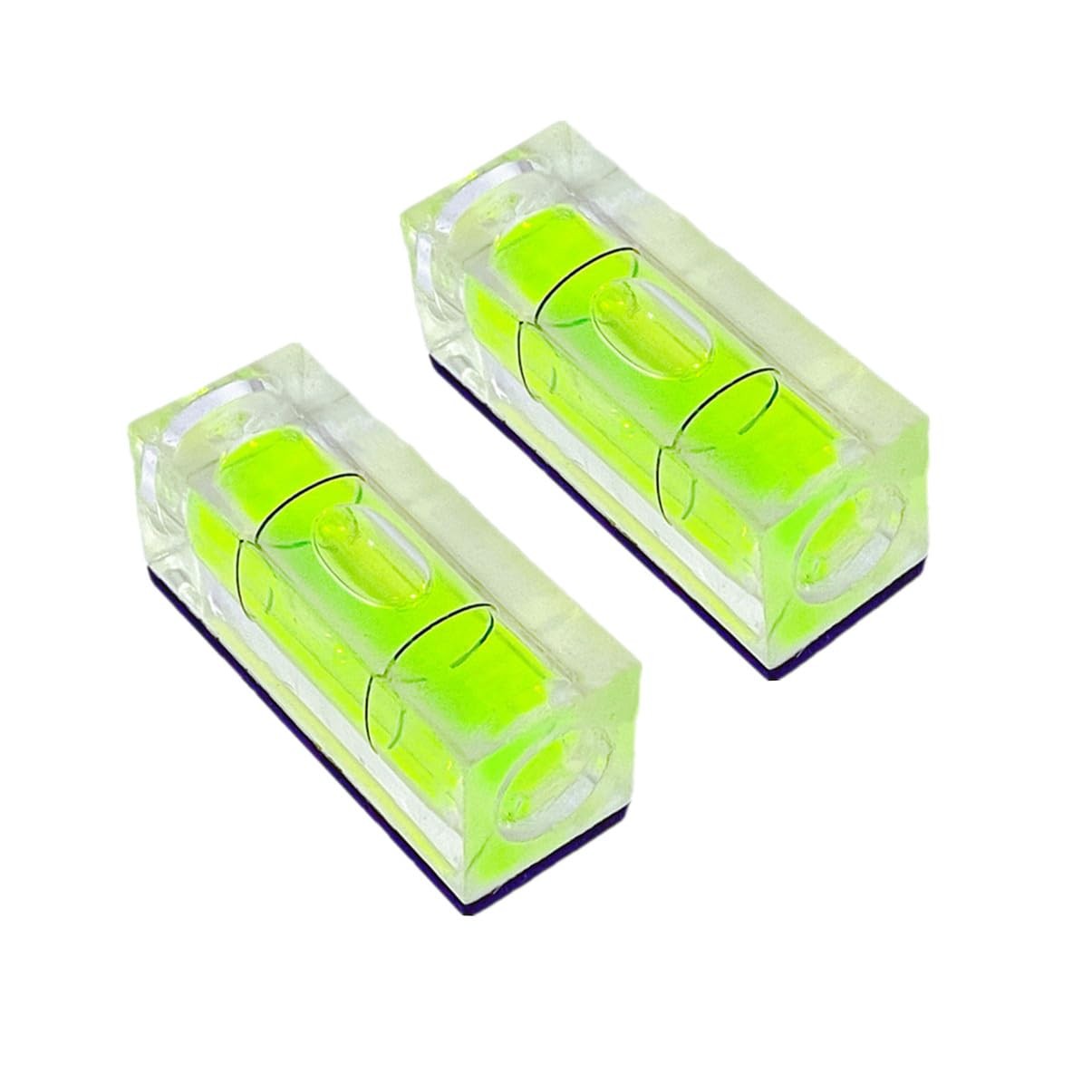 ZUJHPYMI 2Pcs Bubble Spirit Level with Magnetic Base 15x15x40mm Single Green