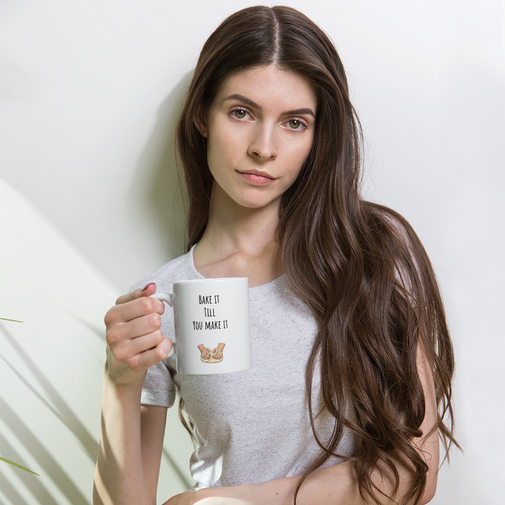 Bake It Till You Make It Mug Baking Gift Cute Baker Coffee Cup Kitchen