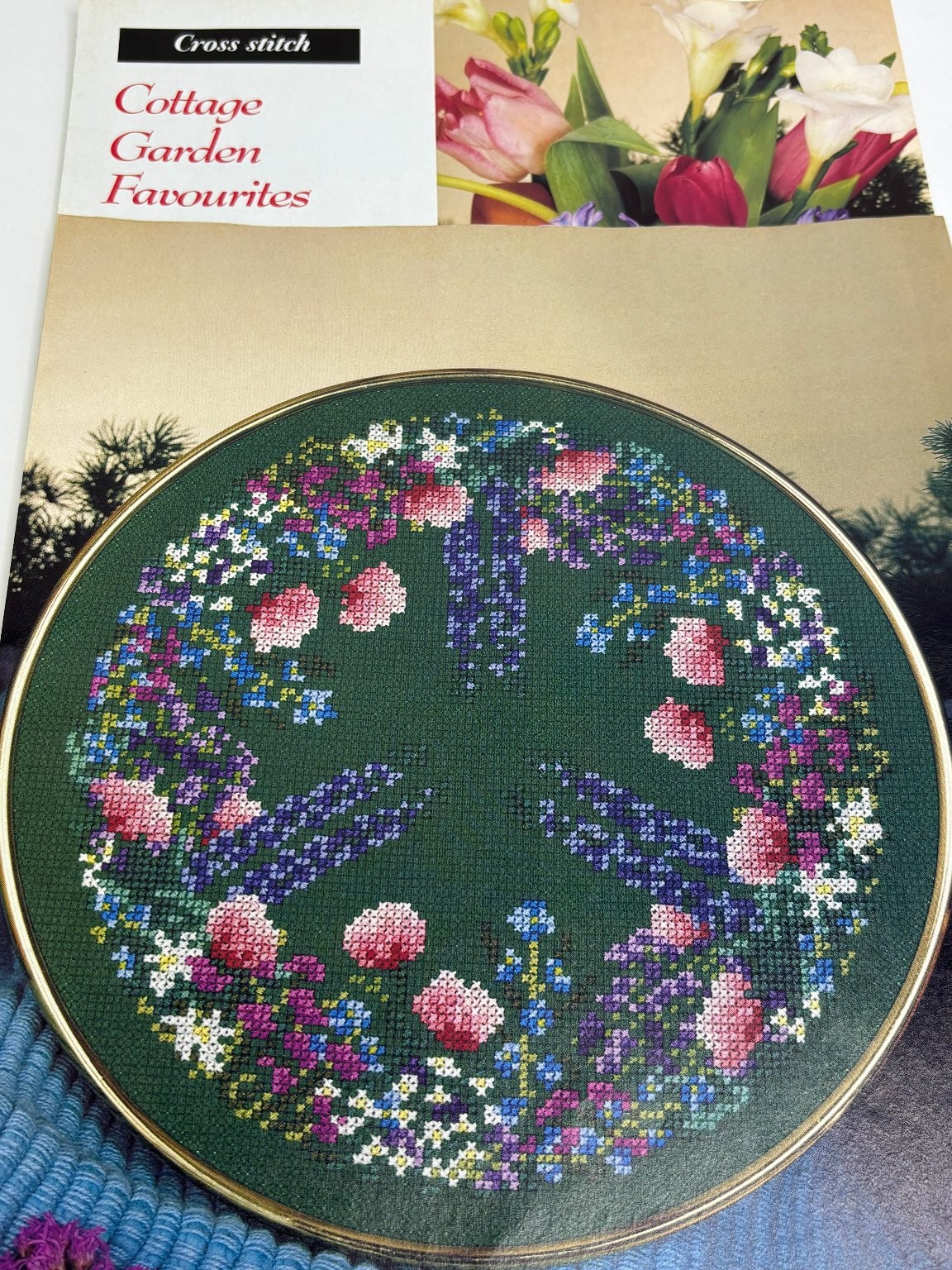 Cottage Garden Favourites 2 Designs Cross Stitch Pattern Magazine Pages