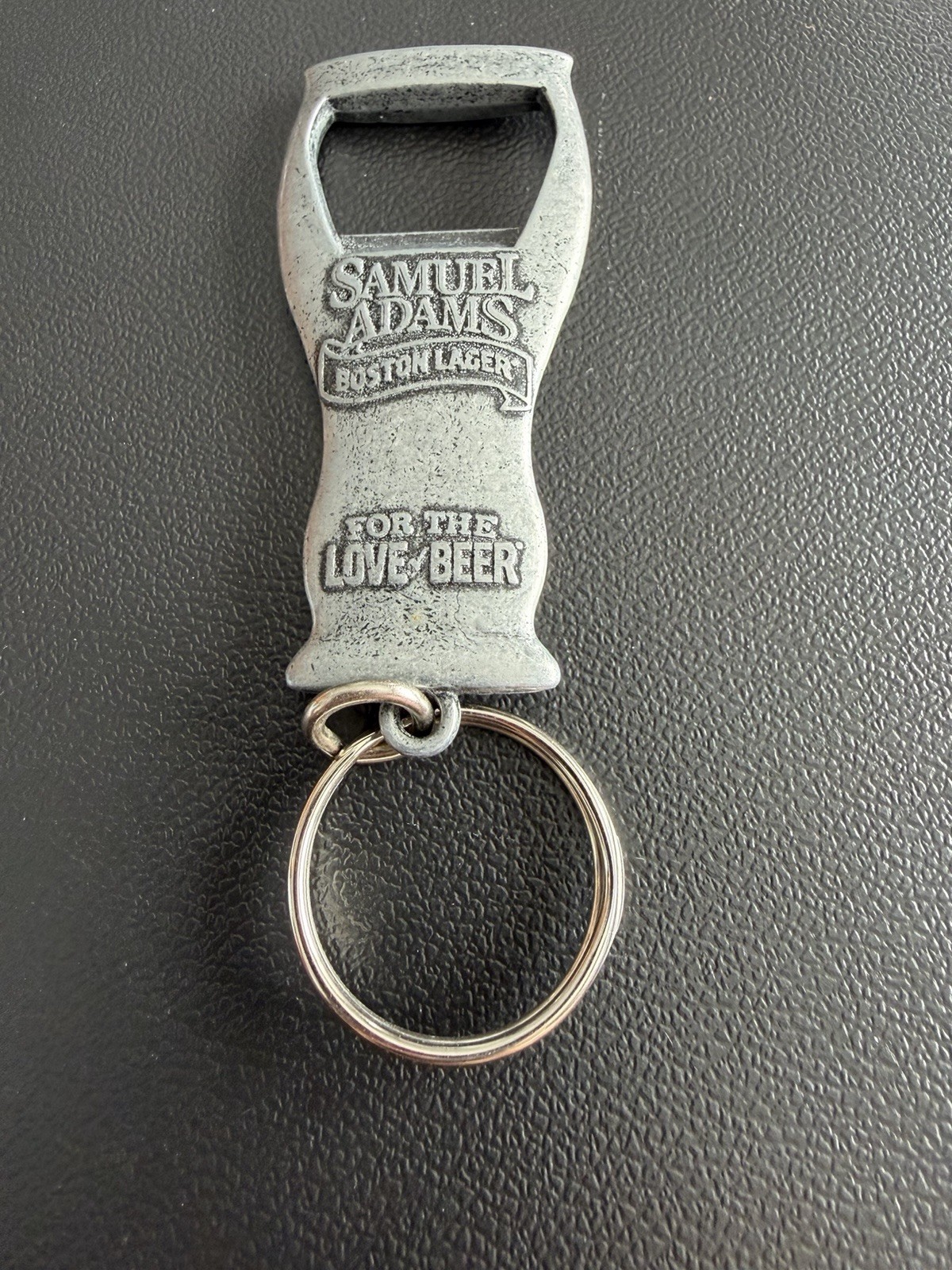 Samuel Sam Adams Boston Lager Metal Bottle Opener Keychain “For The Live Of Beer