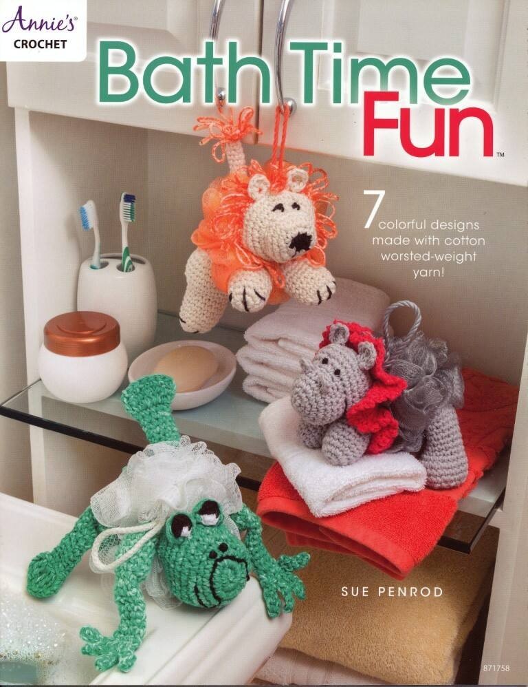 NEW ANNIES CROCHET BATH TIME FUN 7 COLORFUL DESIGNS