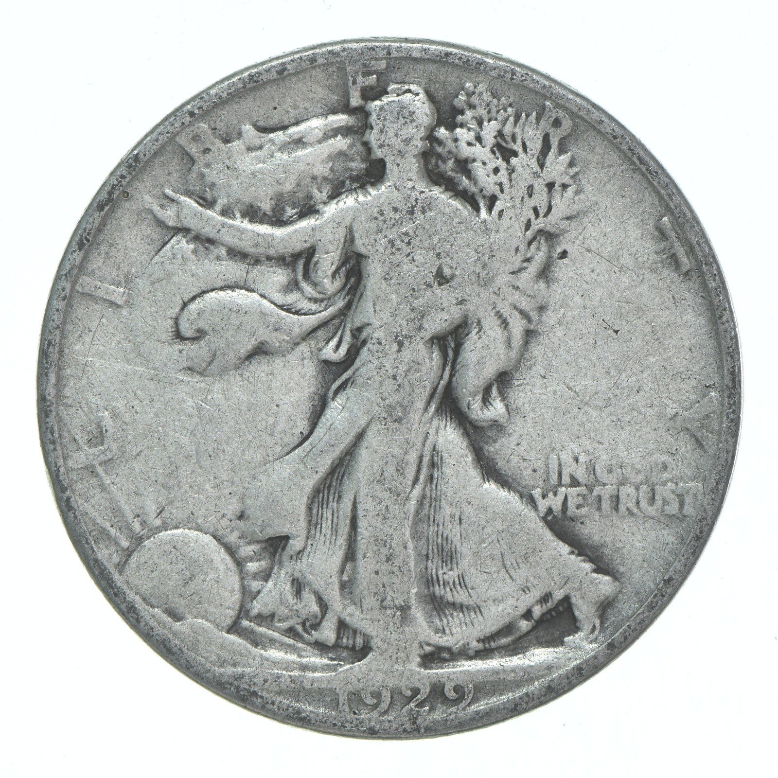 1929-D Walking Liberty Half Dollar CIRC 90% Silver