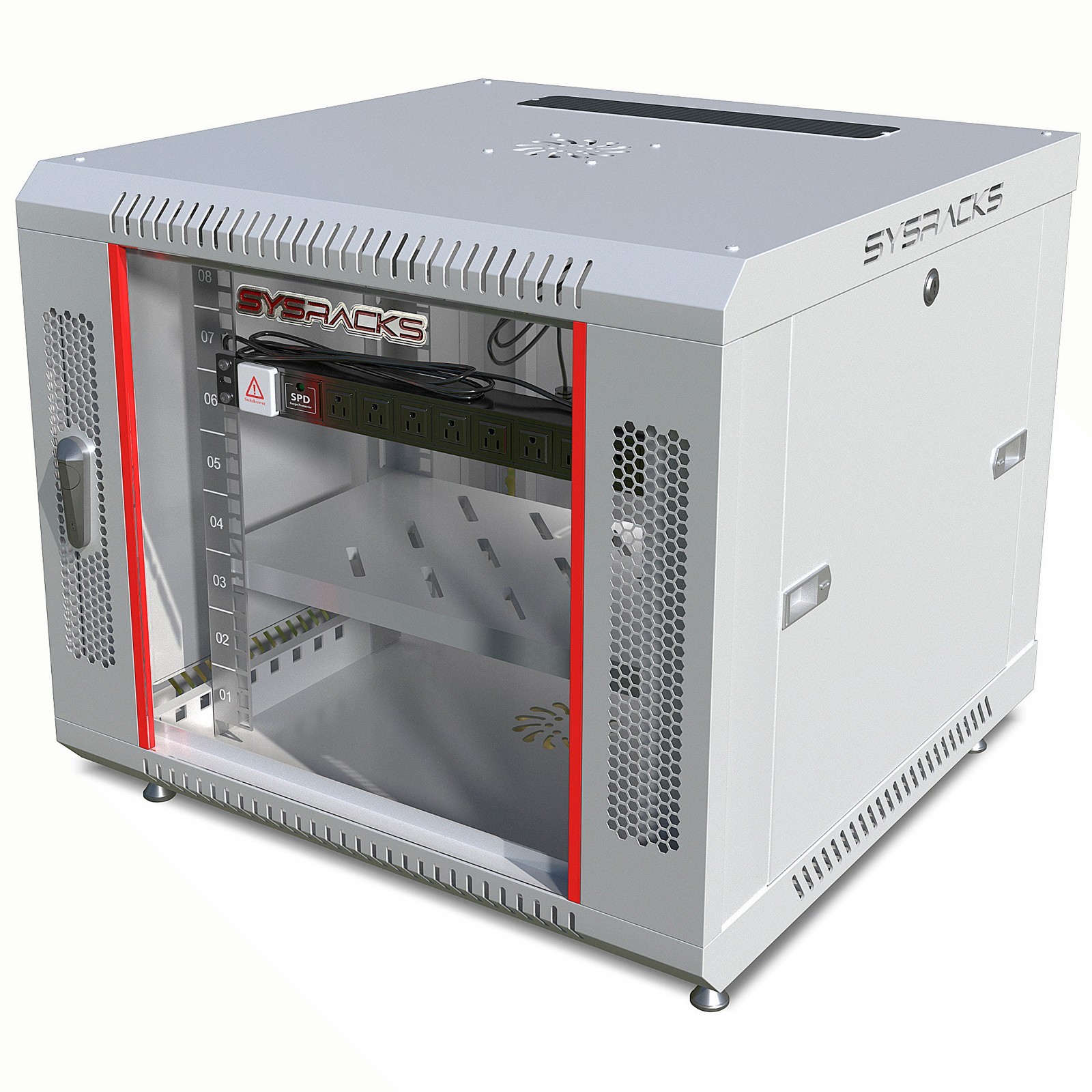 Sysracks 9U Wall Mount Server Rack Cabinet 18" Deep 19" Network Enclosure