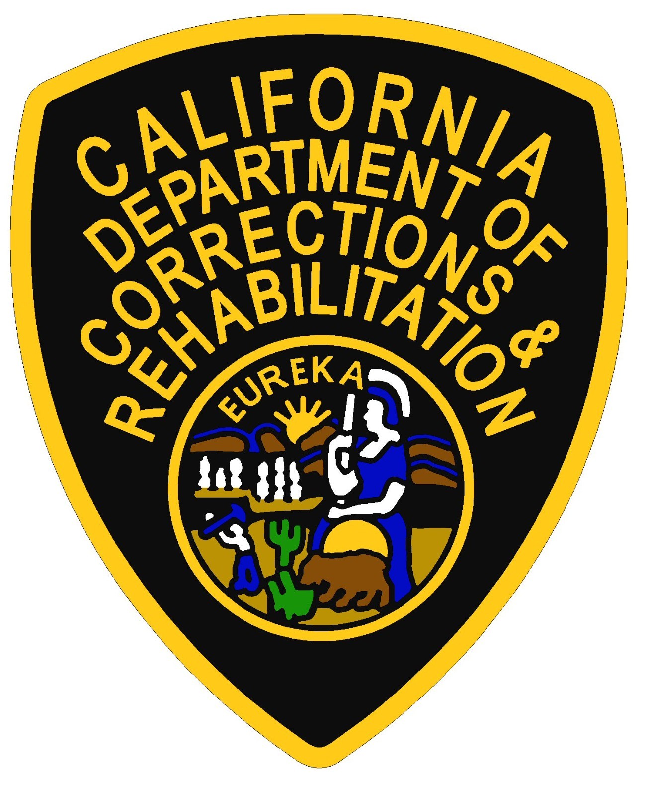 California Corrections 3D routed carved Patch Plaque Sign Custom