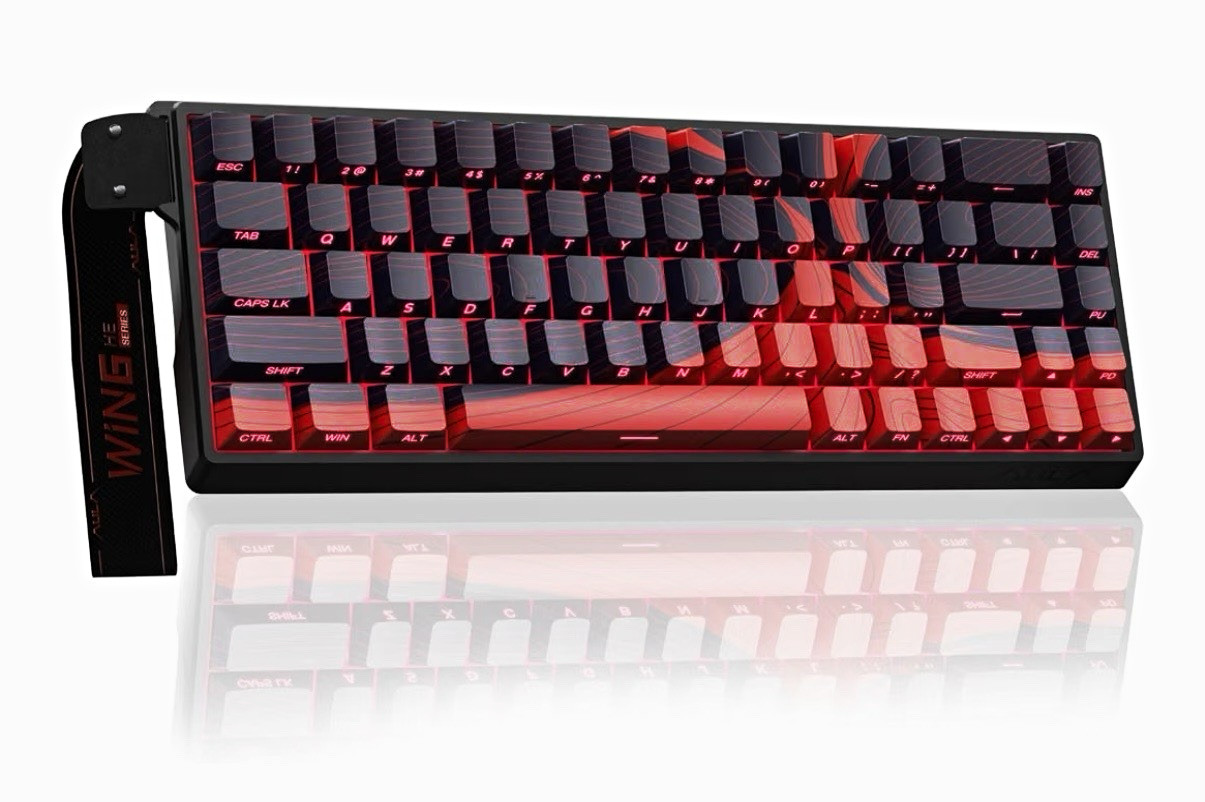 AULA WIN68 WIN68HE MAX Magnetic Switch Wired USB-C RGB Keyboard Black/Red
