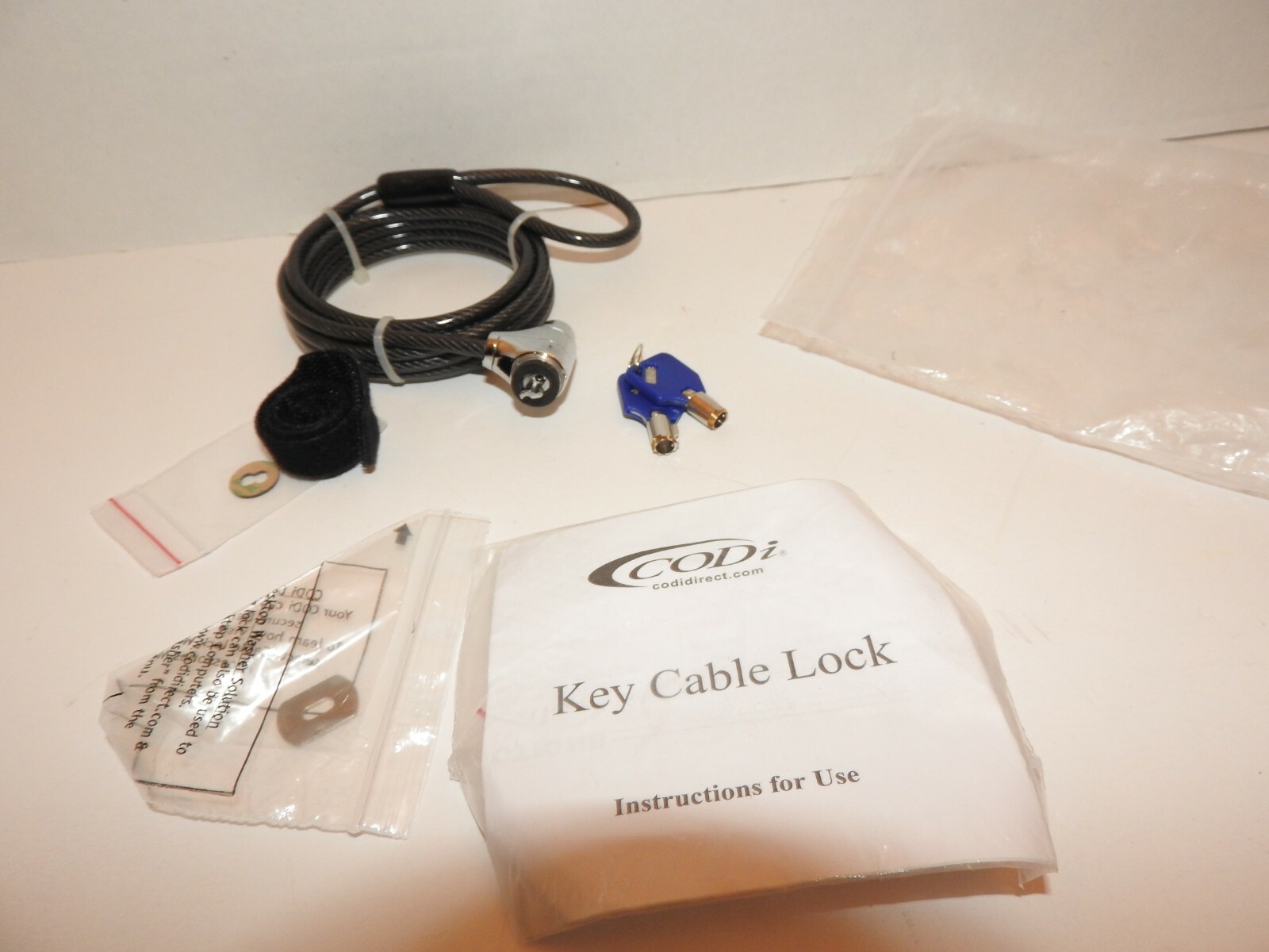 Security Cable Lock Computer MacBook iPad iPhone Tablet Notebook 2 Key 6.5' J