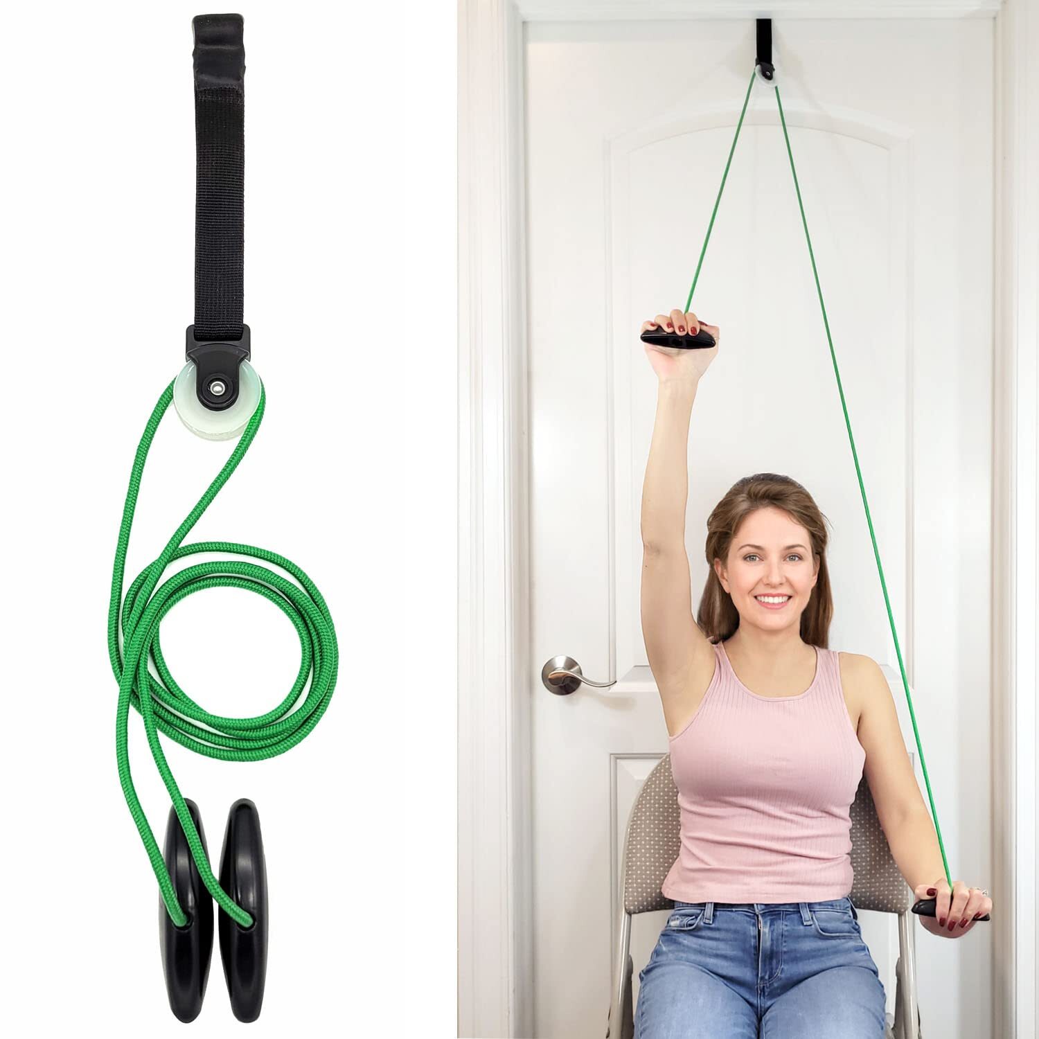 Shoulder Pulley for Physical Therapy with Exercise Guide - Improves Shoulder ...