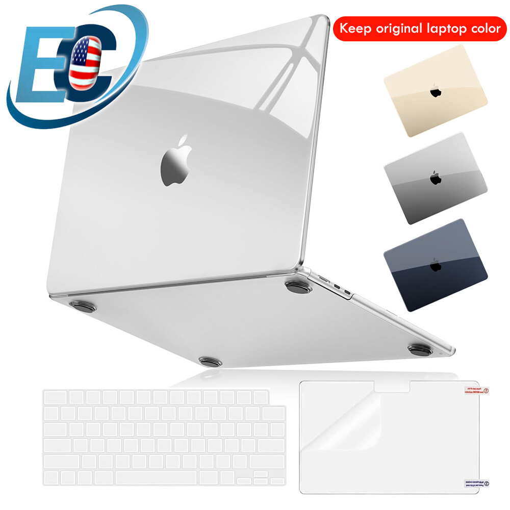 For MacBook Air 13“ M5 M4 M3 M2 Hard Shell Case+Keyboard Cover+Screen Protector