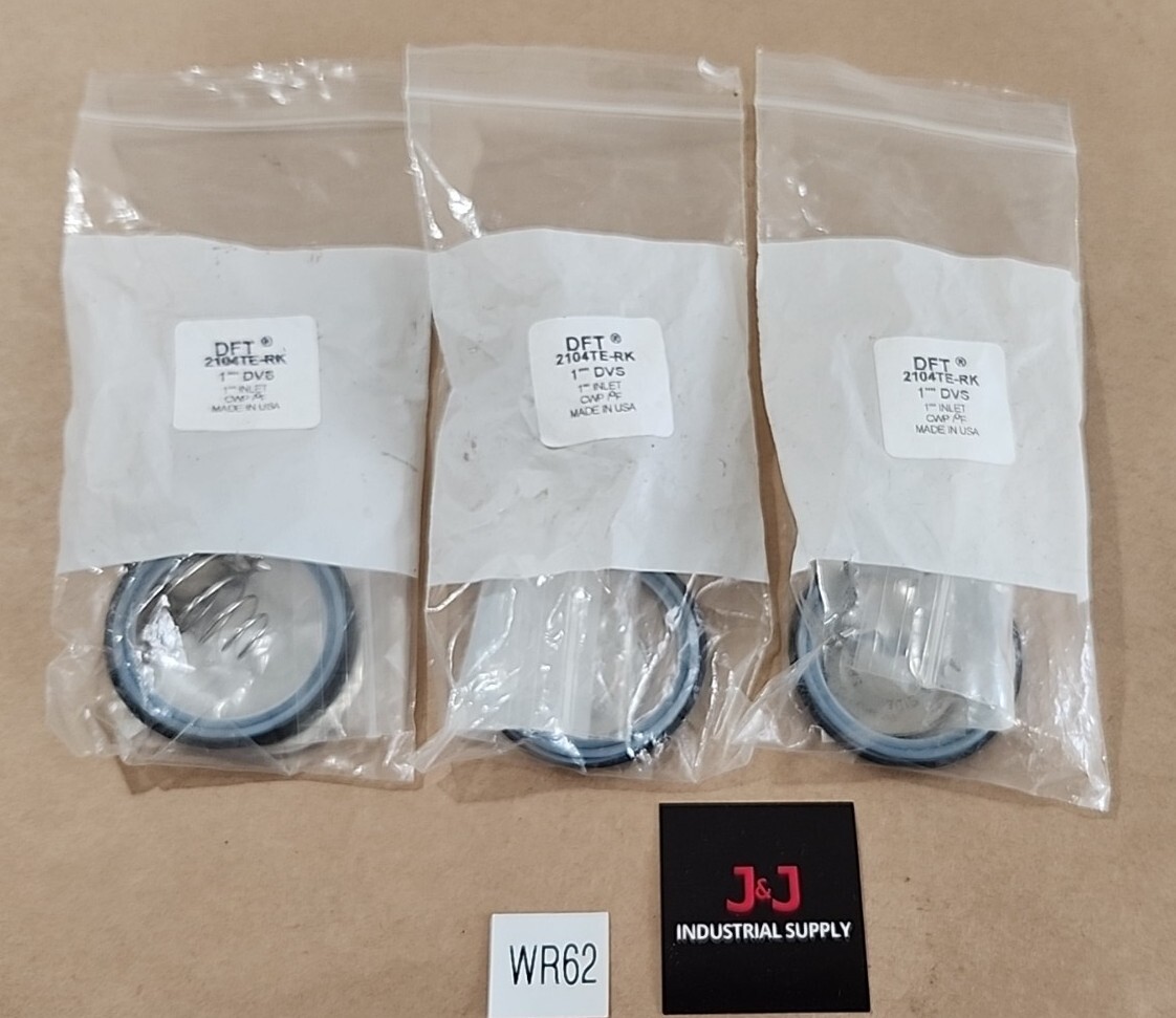 *NEW SURPLUS* LOT OF 3 DFT Valves 2104TE-RK 1" DVS 1" Inlet Rebuild + Warranty!