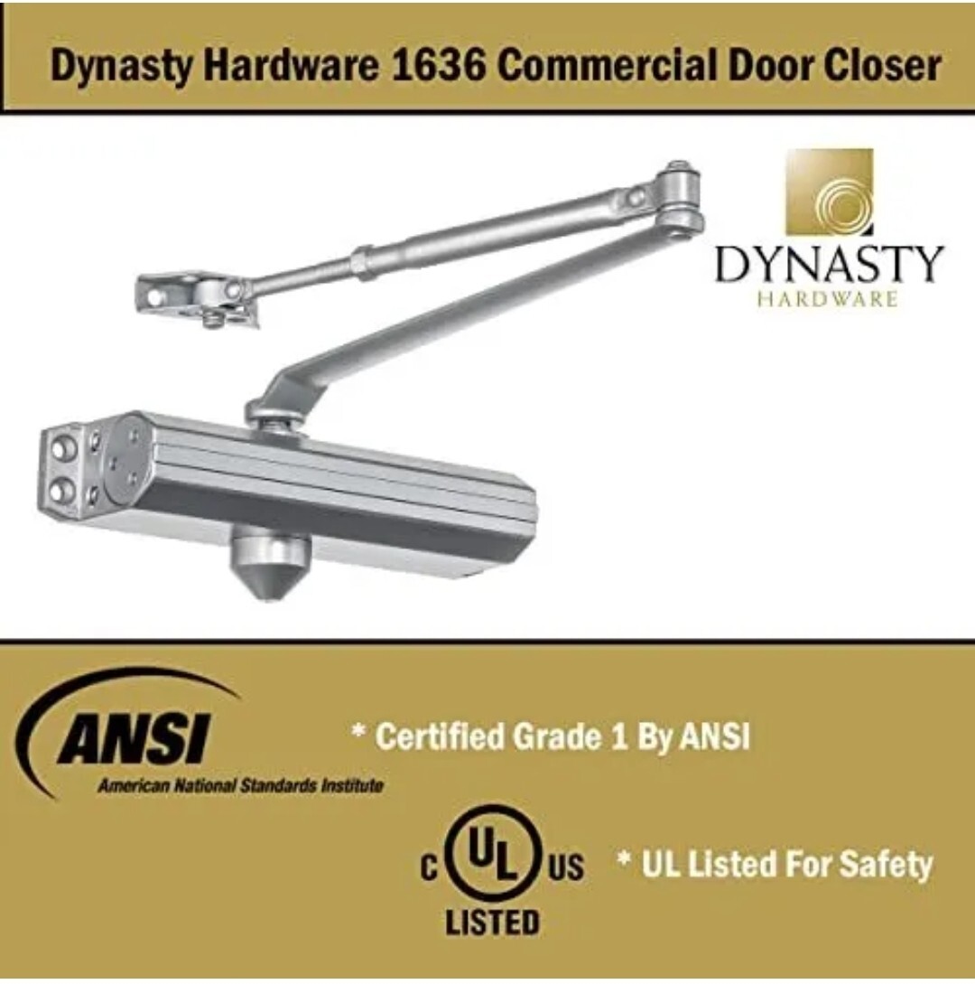 Dynasty Door Closer Adjustable Spring Size 3-6 Hydraulic Automatic Door Close...