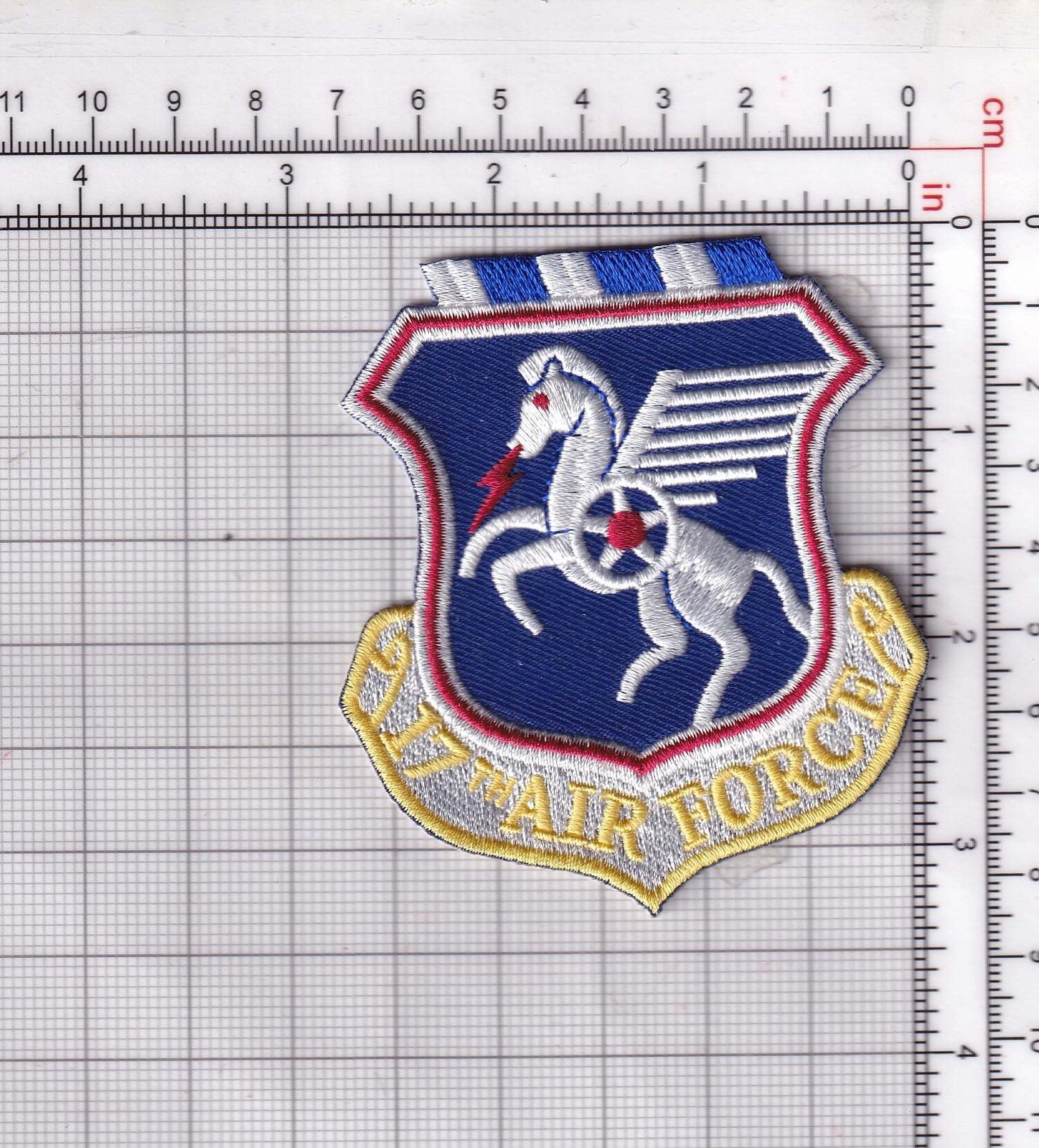 17th Air Force Patch - With Hook and Loop, 3"