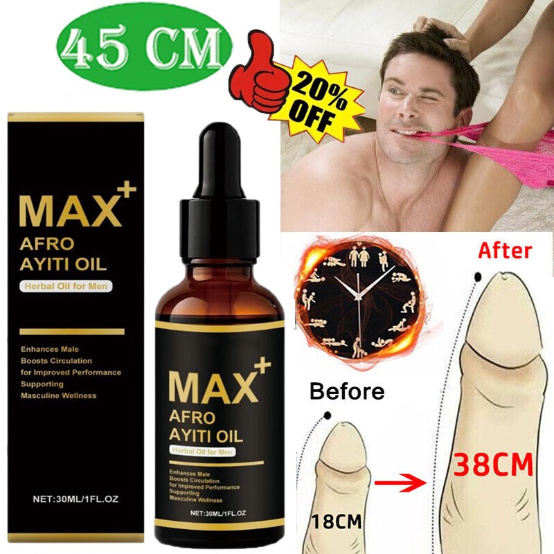 Max+ Afro Ayiti Oil Herbal Oil for Man Enhances Male Boosts Circulation USA