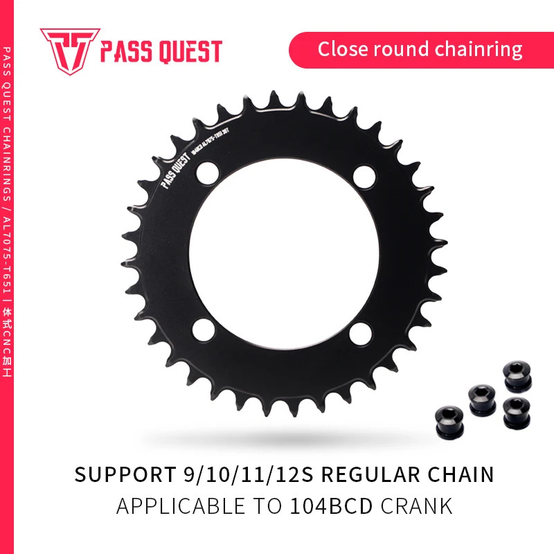104BCD Round Aero Mountain Road Bike Narrow Wide Chainring 32-48T Chainwheel
