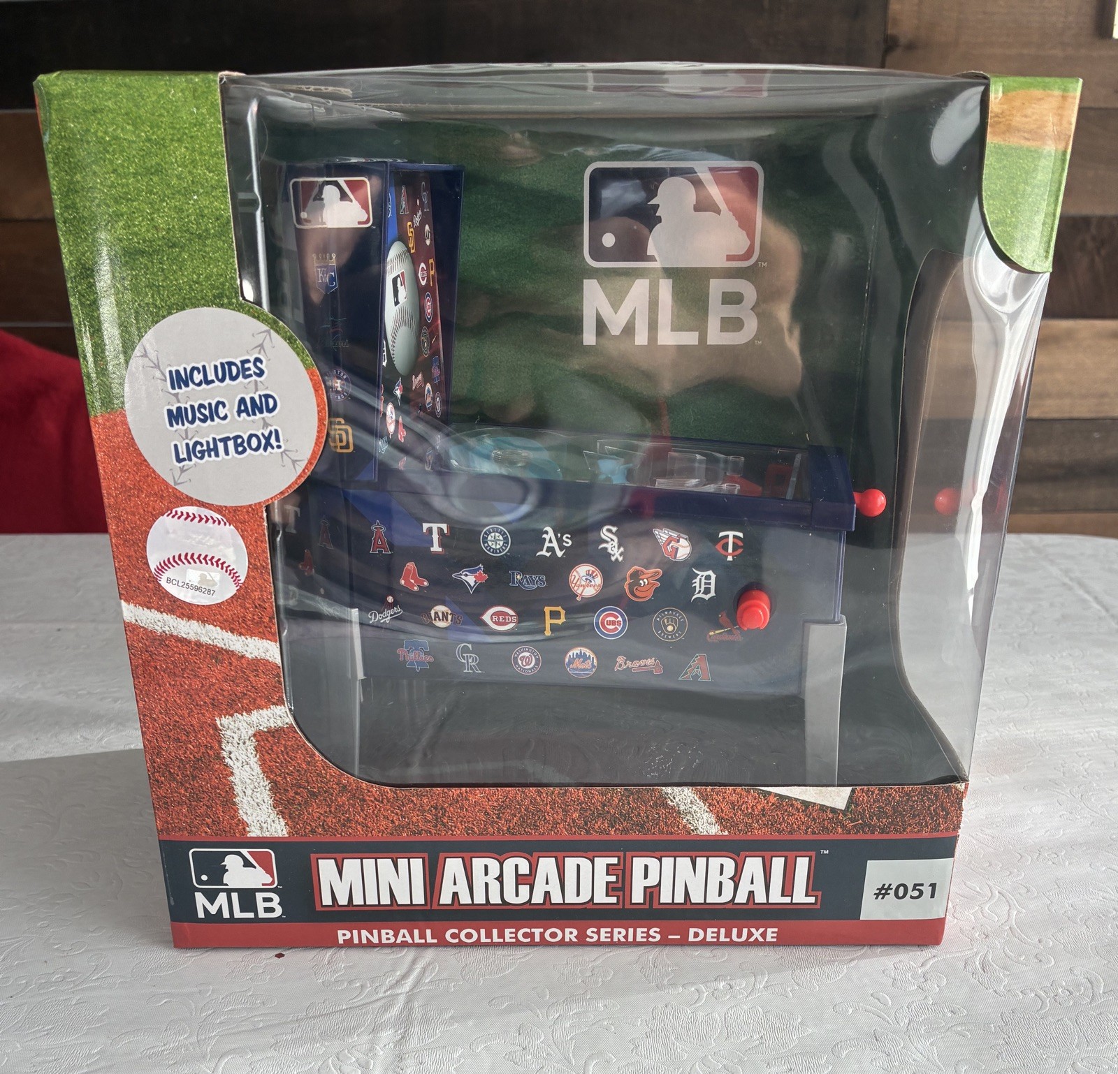 New MLB Mini Arcade Pinball – Collector Series Deluxe #051 Music & Lightbox