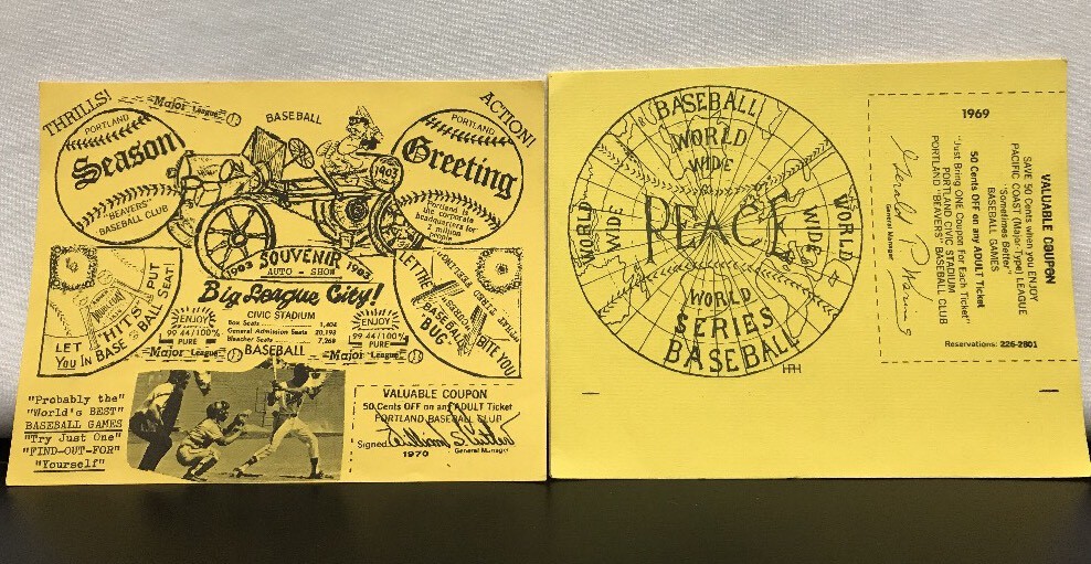 VTG 1969 1970 Portland Beavers Souvenir Program Civic Stadium Baseball Coupon Ad