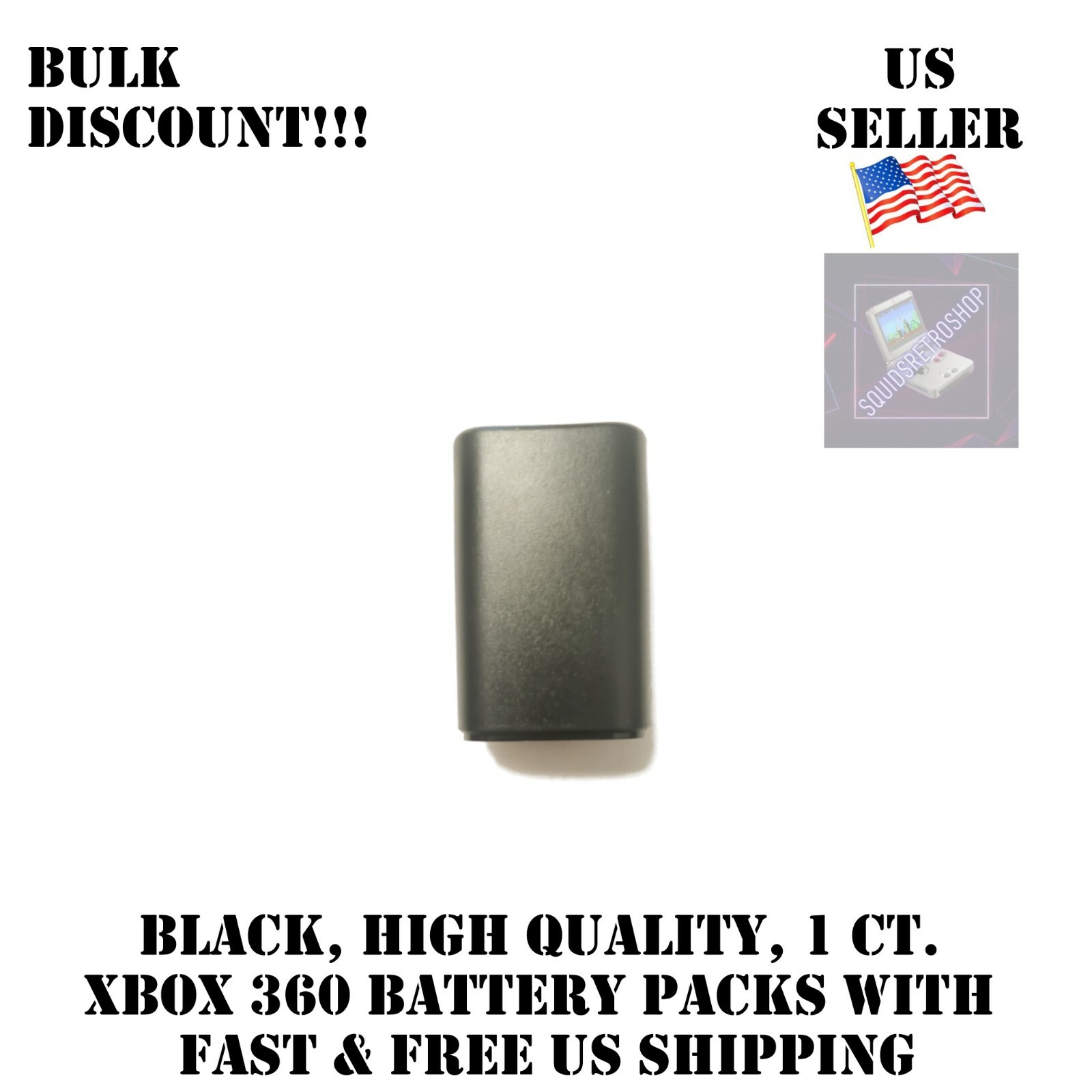 1x Black Battery Replacement for Xbox 360 Controller Case, Shell, Pack, Cover US