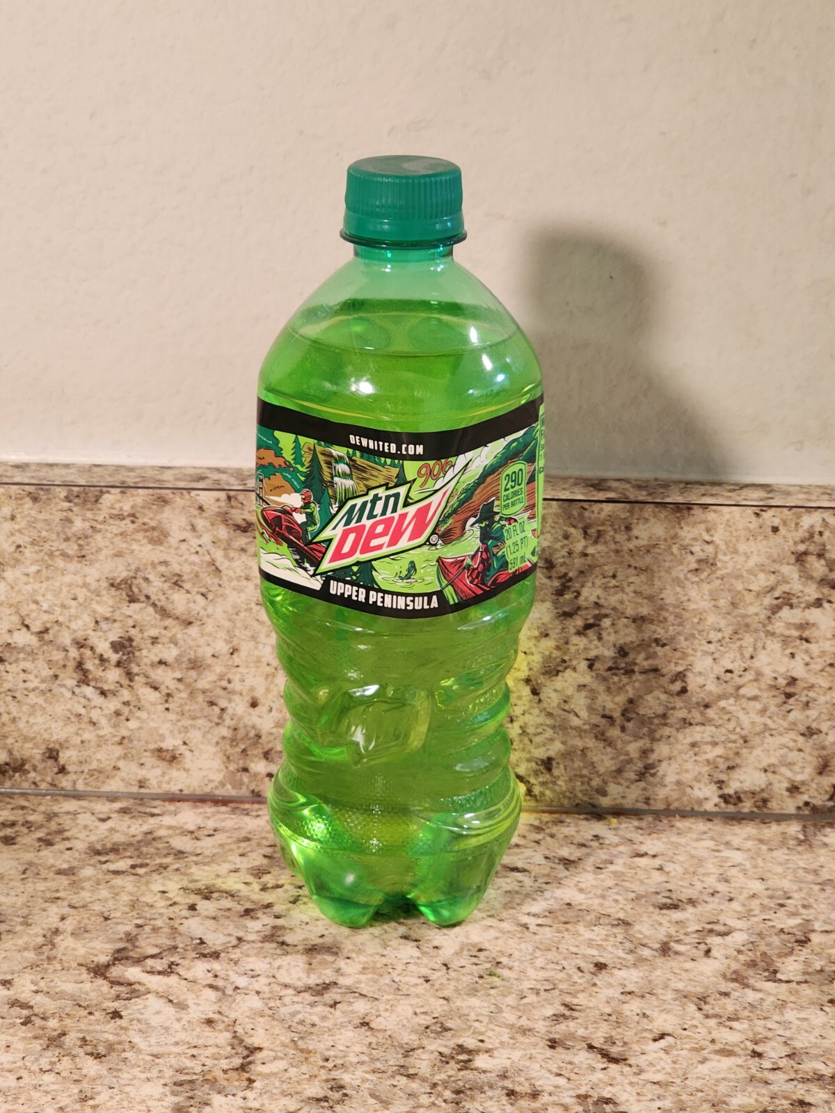 VERY RARE Mountain Dew Upper Peninsula Dewnited Full 20 Oz Bottle (2019)