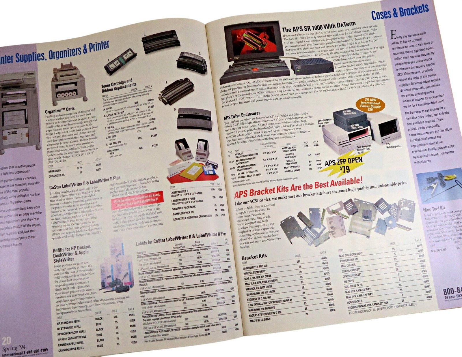 APS Technologies Catalog, Spring 1994 - SCSI, SyQuest, MO & PowerBook Gear