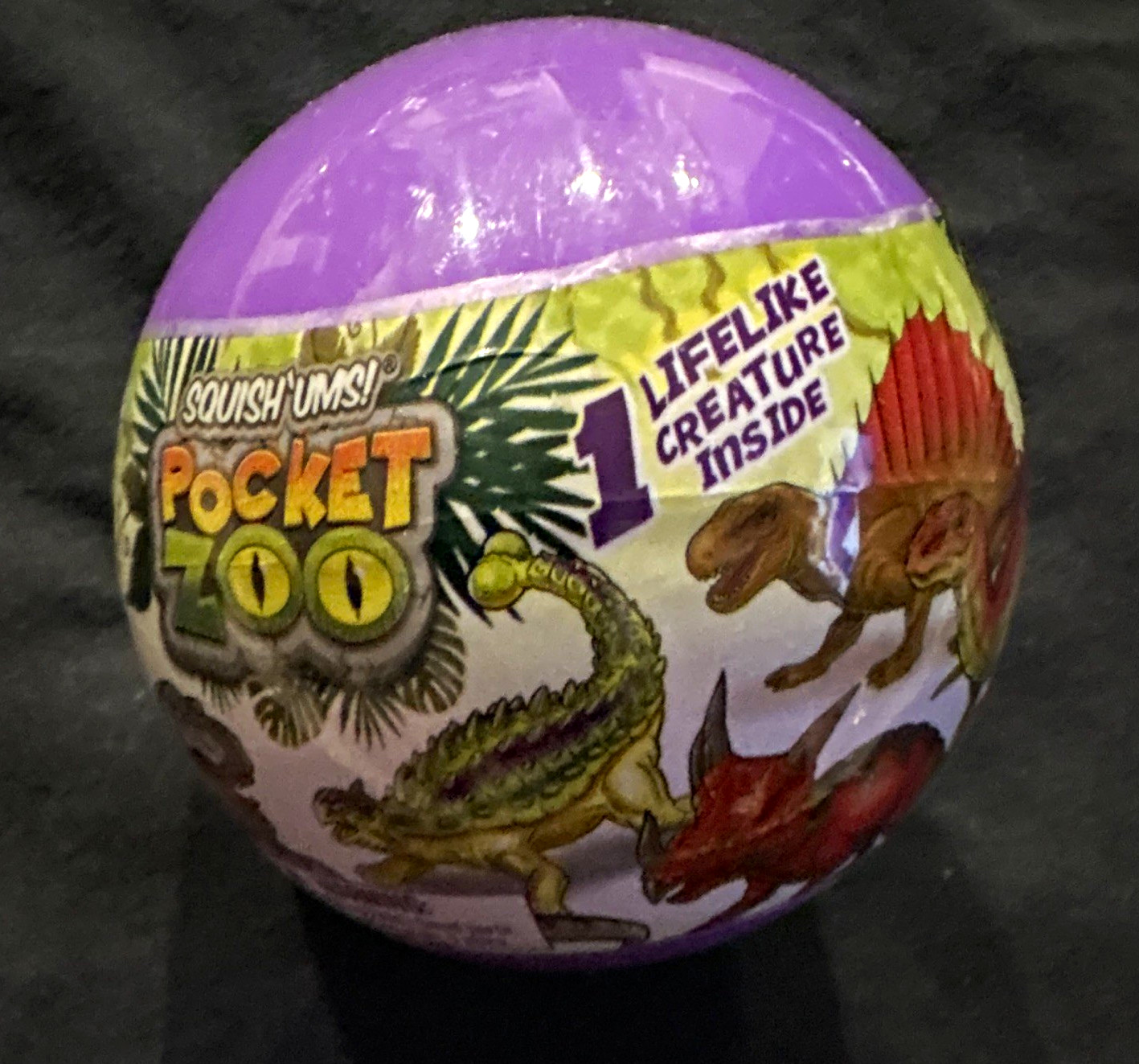 Bulls-i-toy Pocket Zoo Dinosaur Surprise Capsule Ball Toy, Ages 3-8